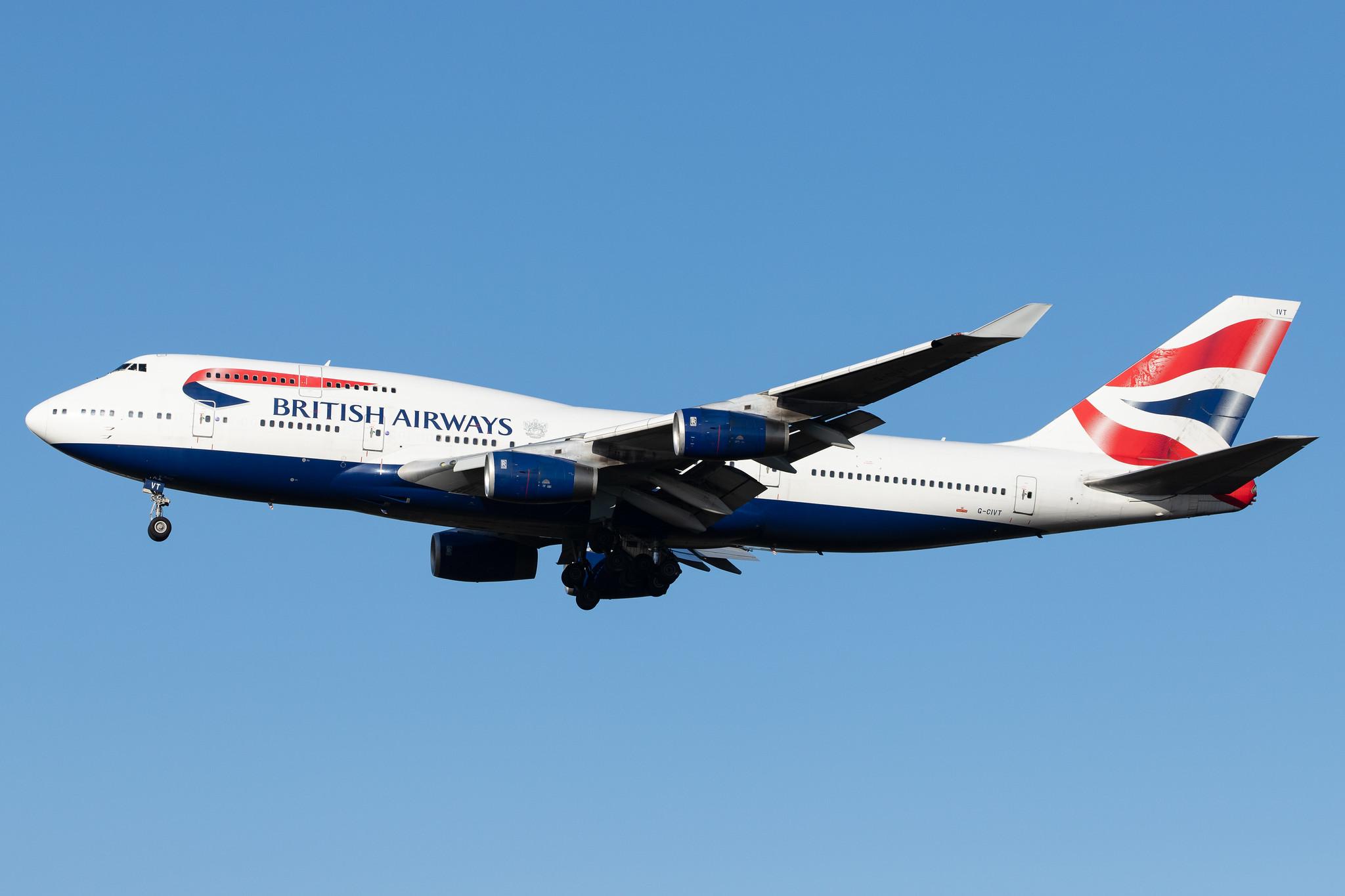 London Heathrow Airport: British Airways (BA / BAW) |  Boeing 747-436 B744 | G-CIVT | MSN 25821