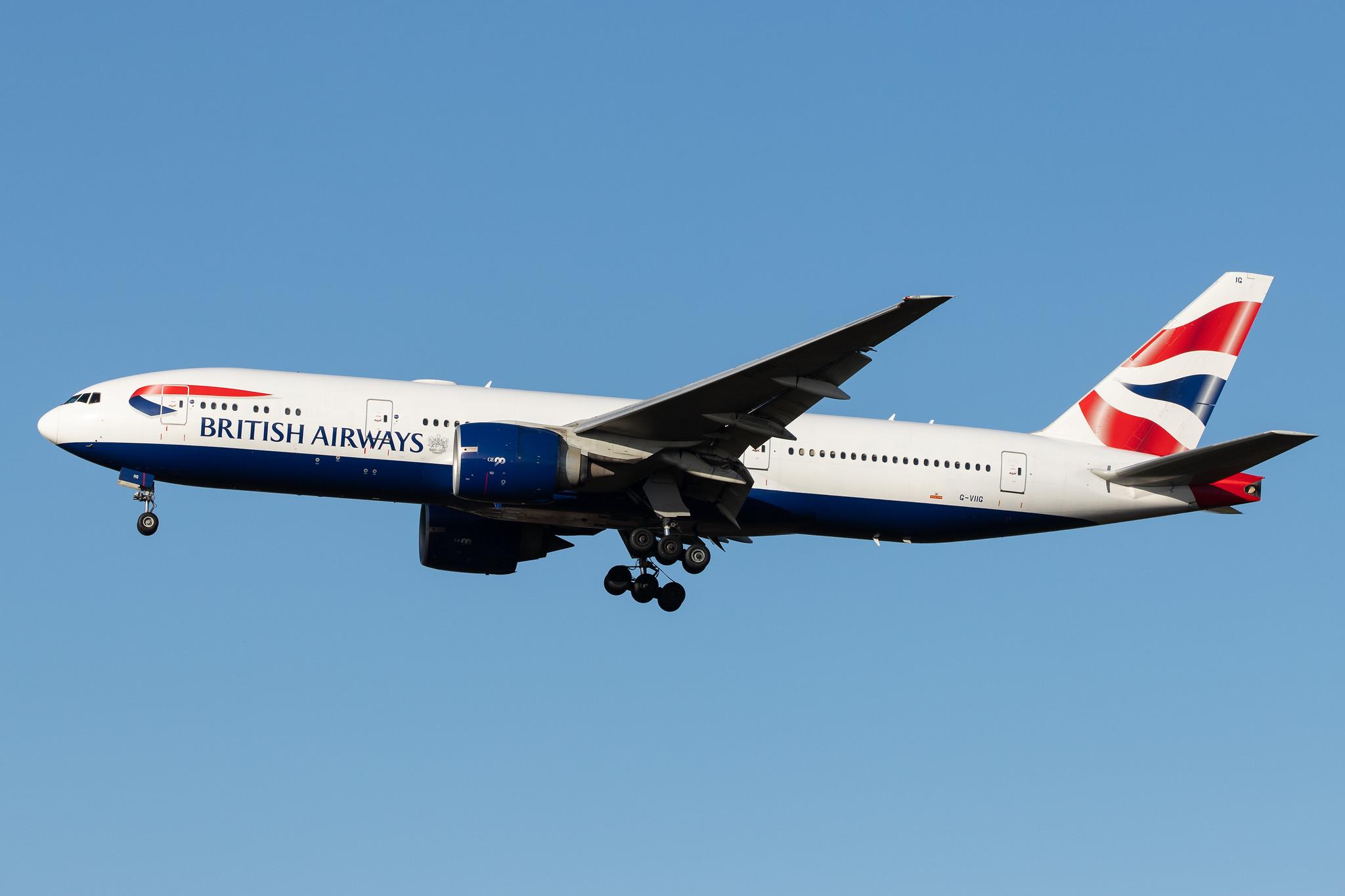 London Heathrow Airport: British Airways (BA / BAW) |  Boeing 777-236(ER) B772 | G-VIIG | MSN 27489