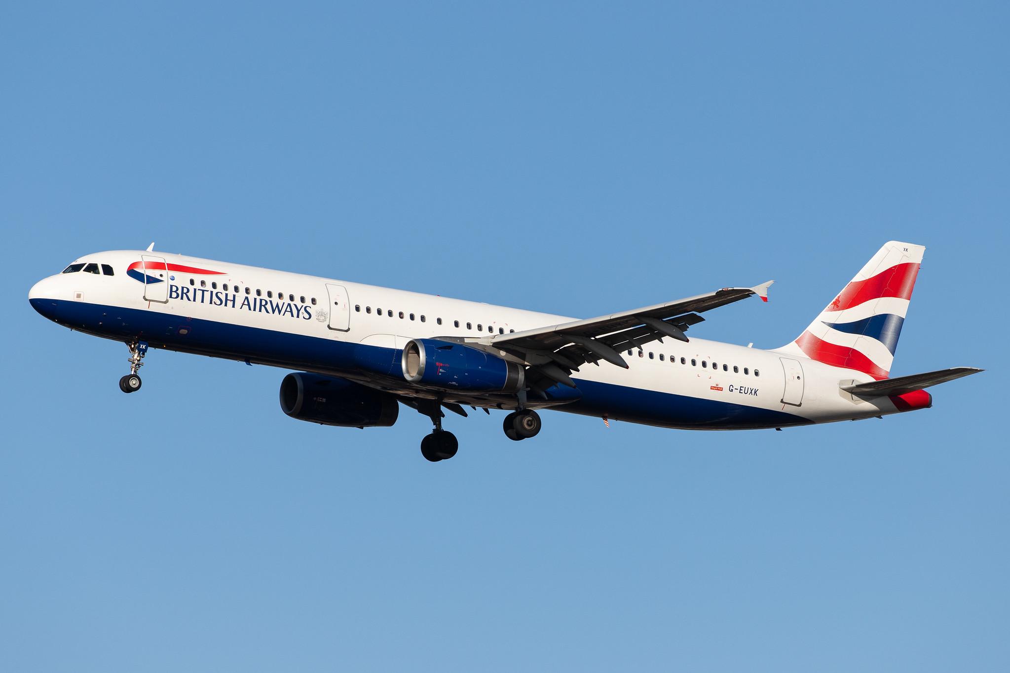 London Heathrow Airport: British Airways (BA / BAW) |  Airbus A321-231 A321 | G-EUXK | MSN 3235