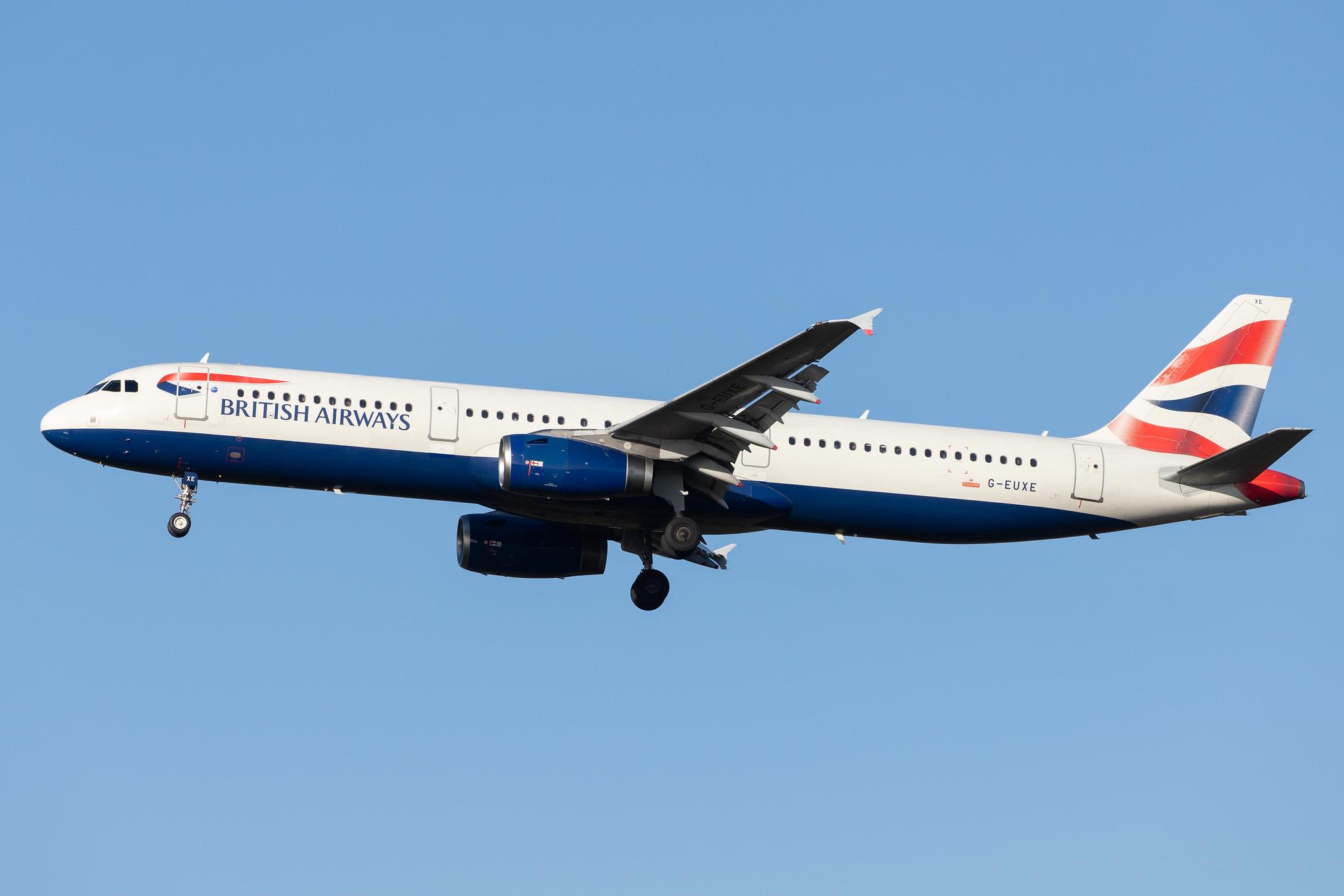 London Heathrow Airport: British Airways (BA / BAW) |  Airbus A321-231 A321 | G-EUXE | MSN 2323