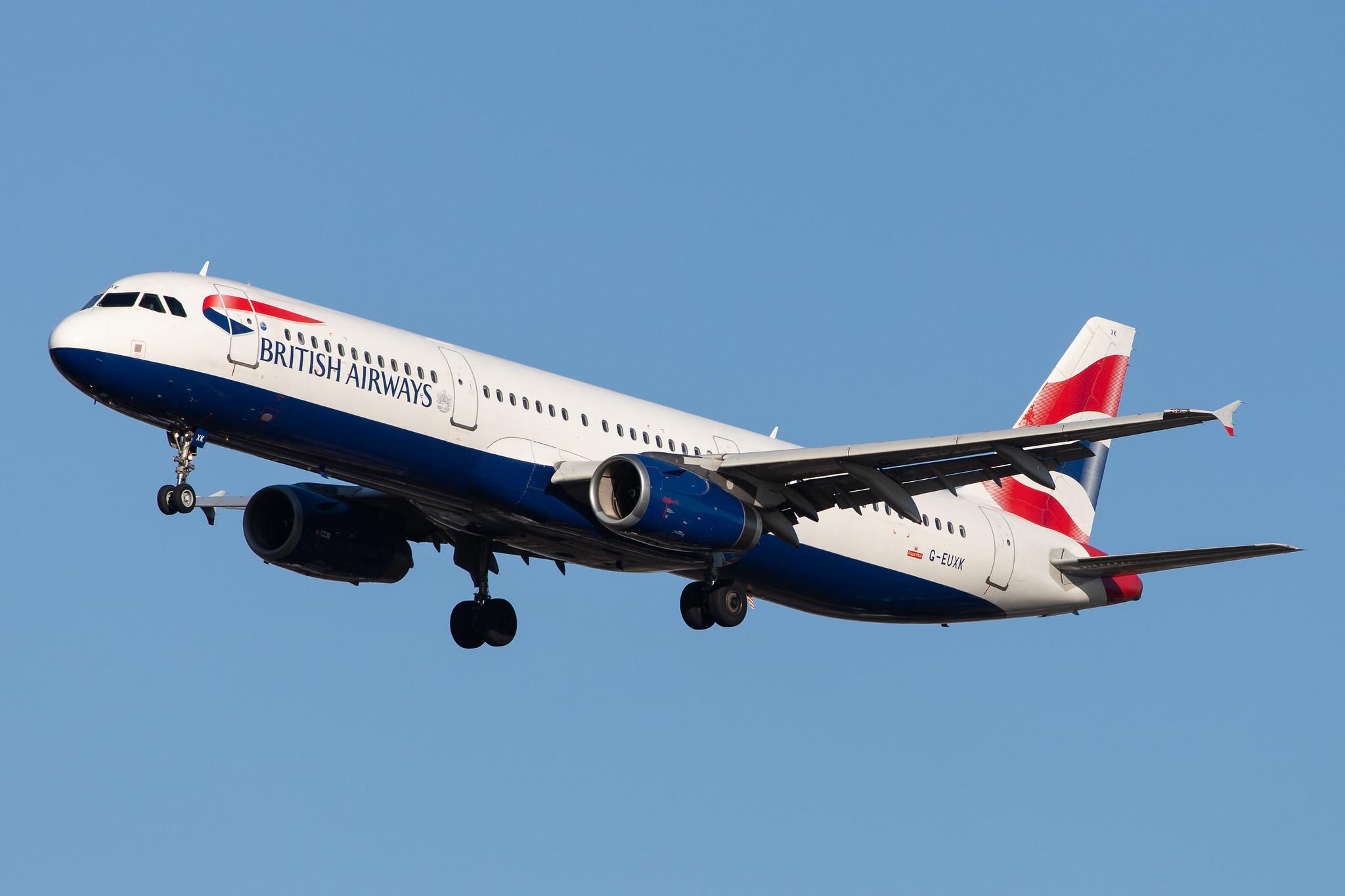 London Heathrow Airport: British Airways (BA / BAW) |  Airbus A321-231 A321 | G-EUXK | MSN 3235