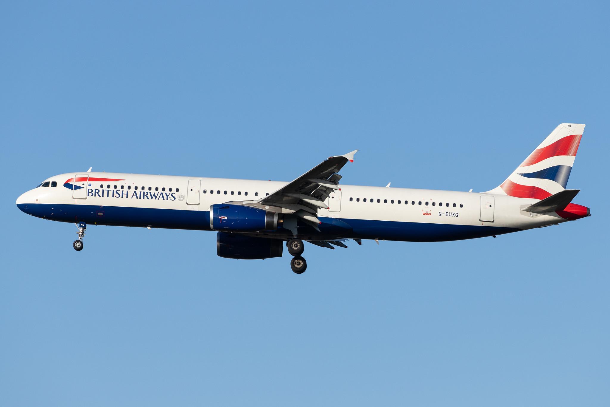 London Heathrow Airport: British Airways (BA / BAW) |  Airbus A321-231 A321 | G-EUXG | MSN 2351