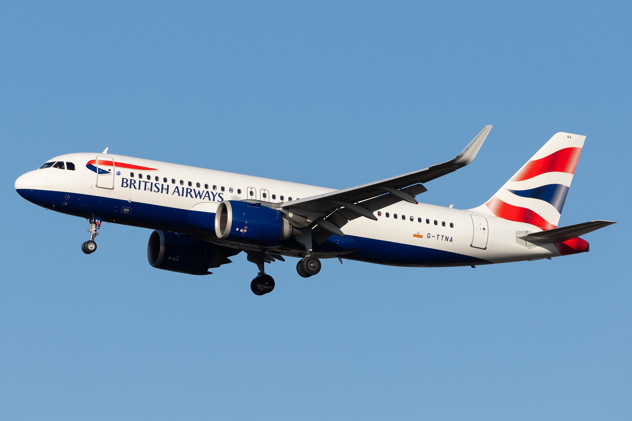 London Heathrow Airport: British Airways (BA / BAW) |  Airbus A320-251N A20N | G-TTNA | MSN 8108