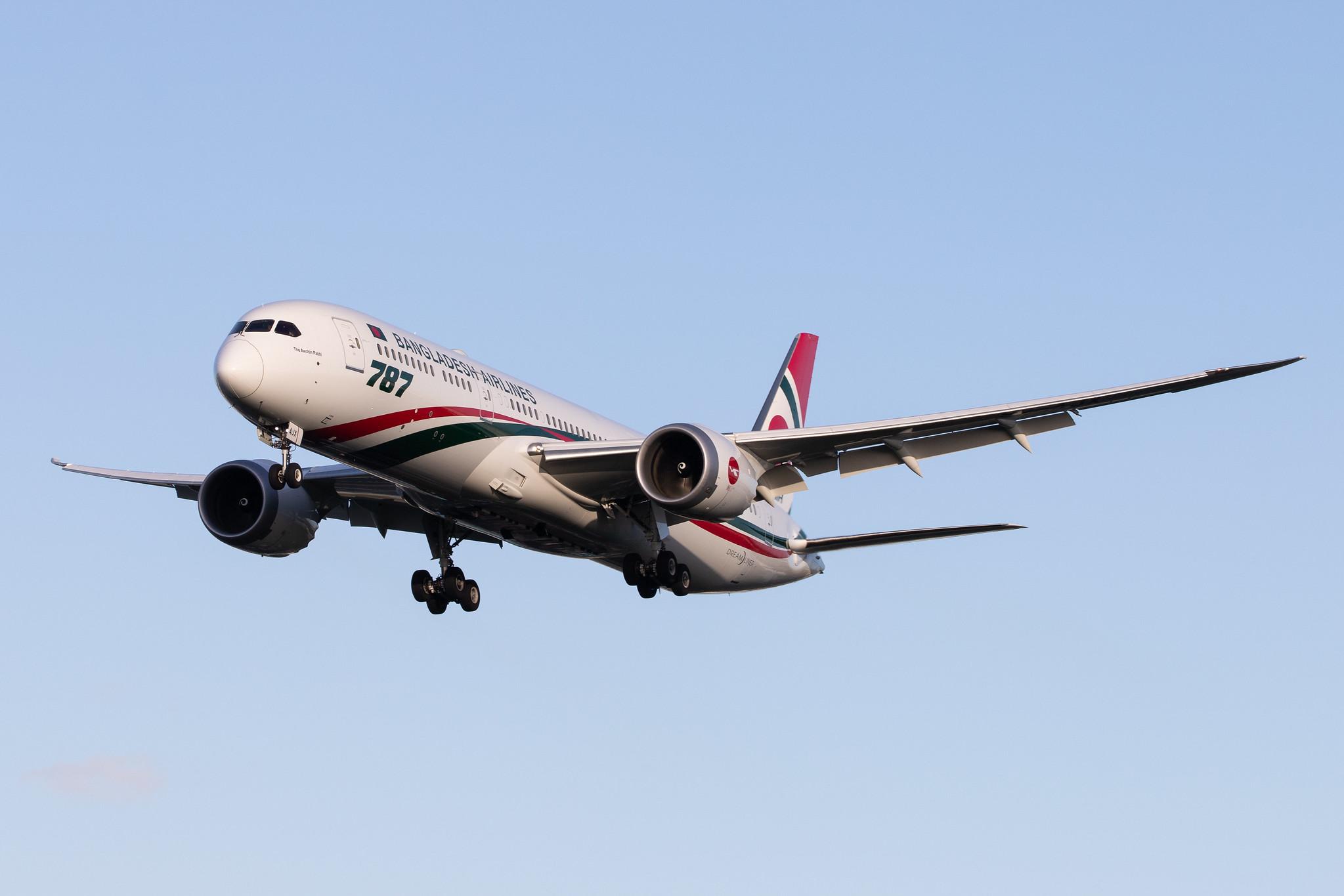 London Heathrow Airport: Biman Bangladesh Airlines (BG / BBC) |  Boeing 787-9 Dreamliner B789 | S2-AJX | MSN 60327
