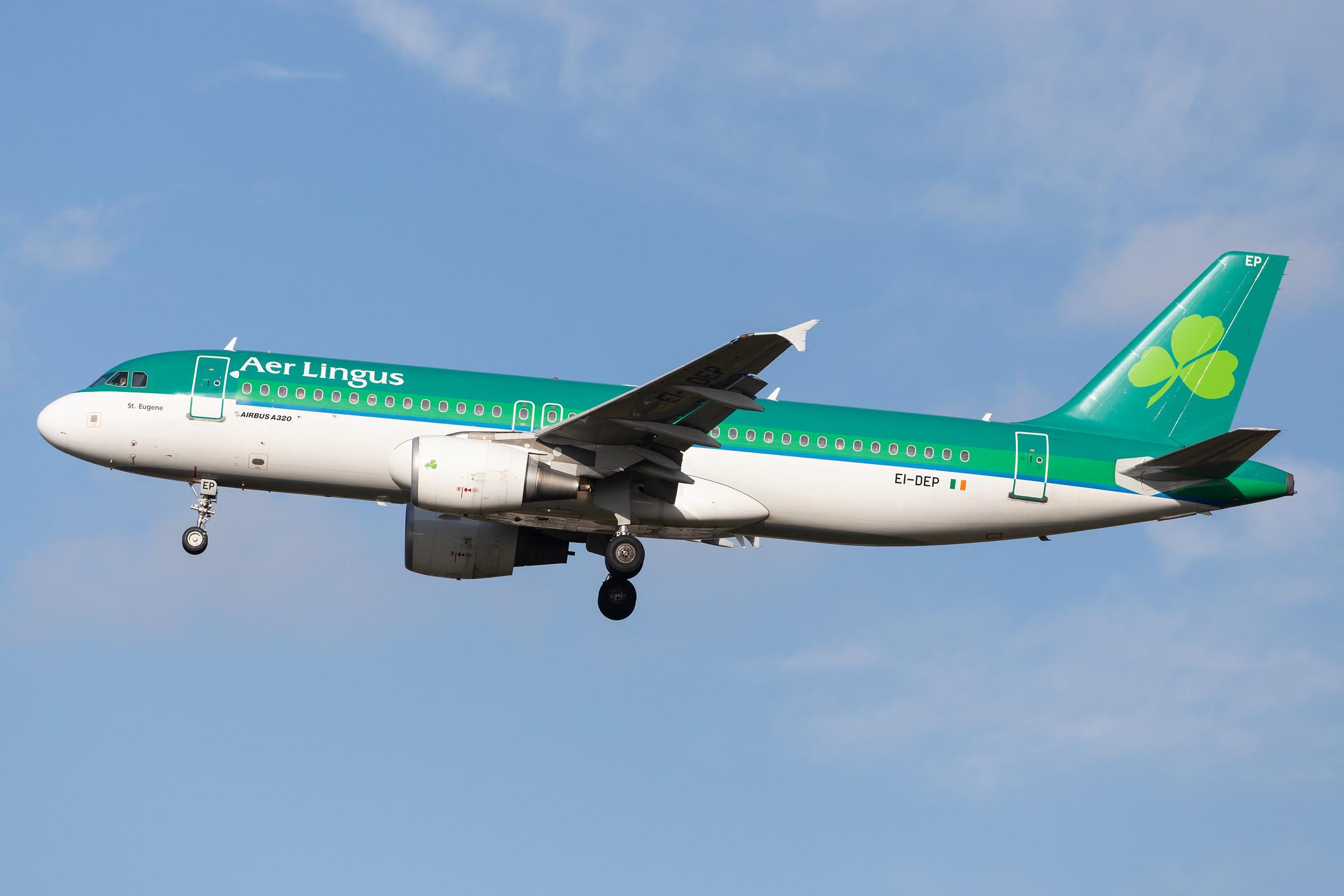 London Heathrow Airport: Aer Lingus (EI / EIN) |  Airbus A320-214 A320 | EI-DEP | MSN 2542