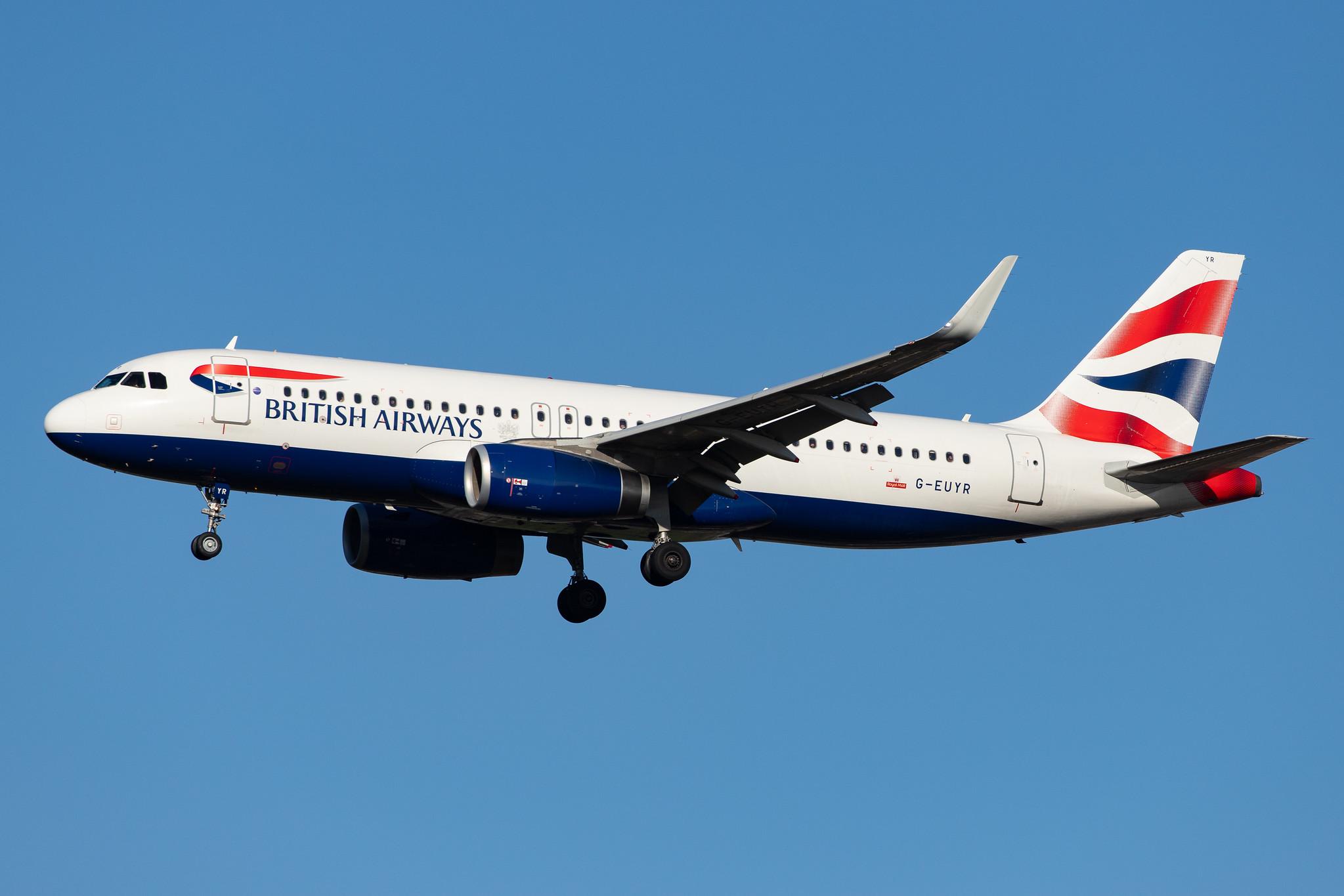 London Heathrow Airport: British Airways (BA / BAW) |  Airbus A320-232 A320 | G-EUYR | MSN 5856