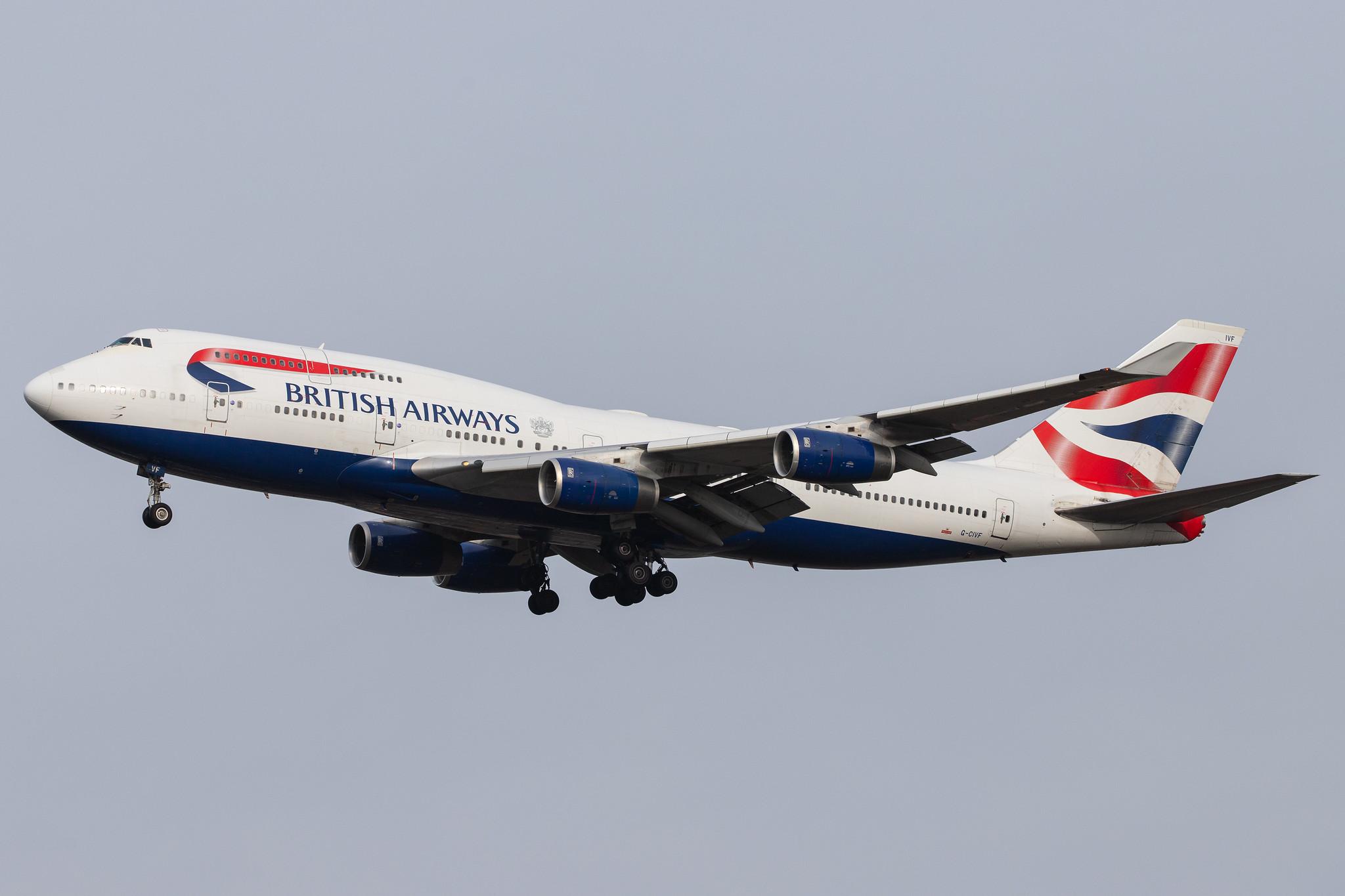 London Heathrow Airport: British Airways (BA / BAW) |  Boeing 747-436 B744 | G-CIVF | MSN 25434