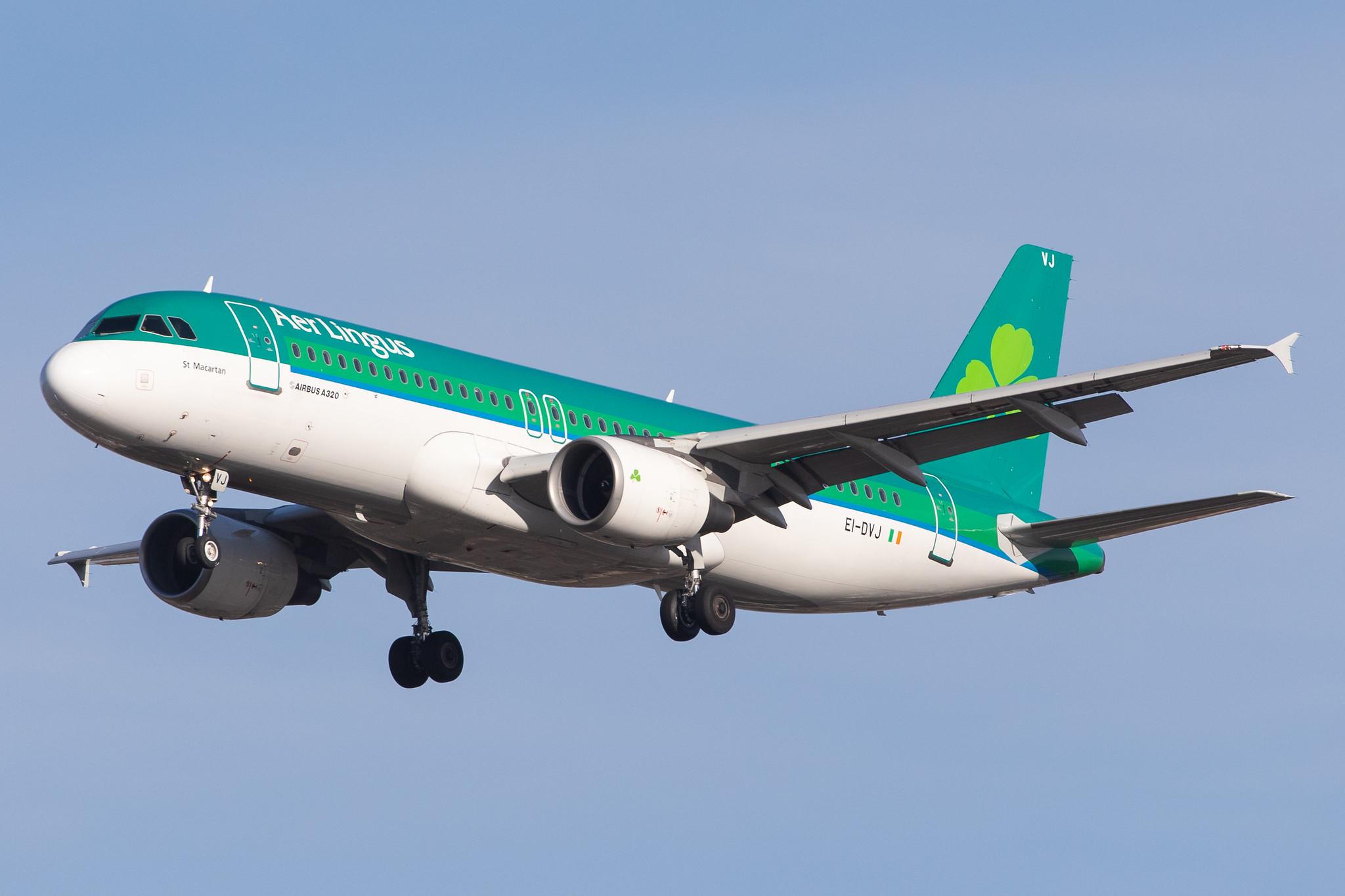 London Heathrow Airport: Aer Lingus (EI / EIN) |  Airbus A320-214 A320 | EI-DVJ | MSN 3857