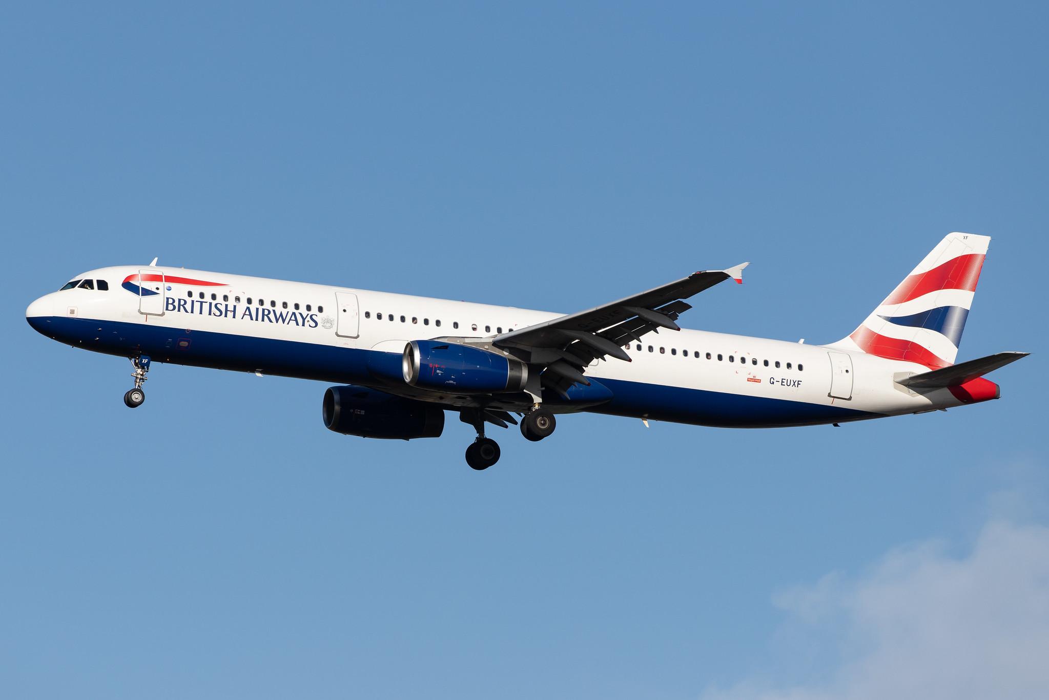 London Heathrow Airport: British Airways (BA / BAW) |  Airbus A321-231 A321 | G-EUXF | MSN 2324
