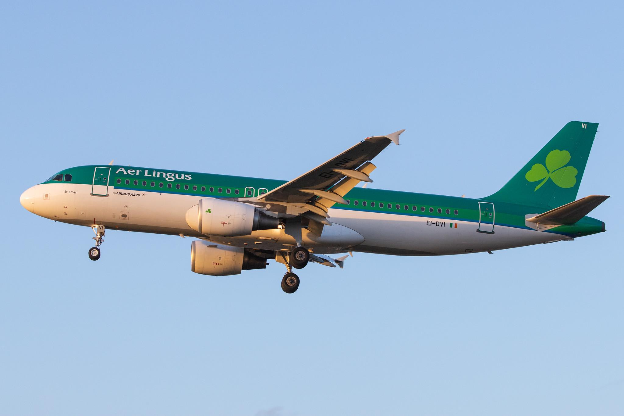 London Heathrow Airport: Aer Lingus (EI / EIN) |  Airbus A320-214 A320 | EI-DVI | MSN 3501