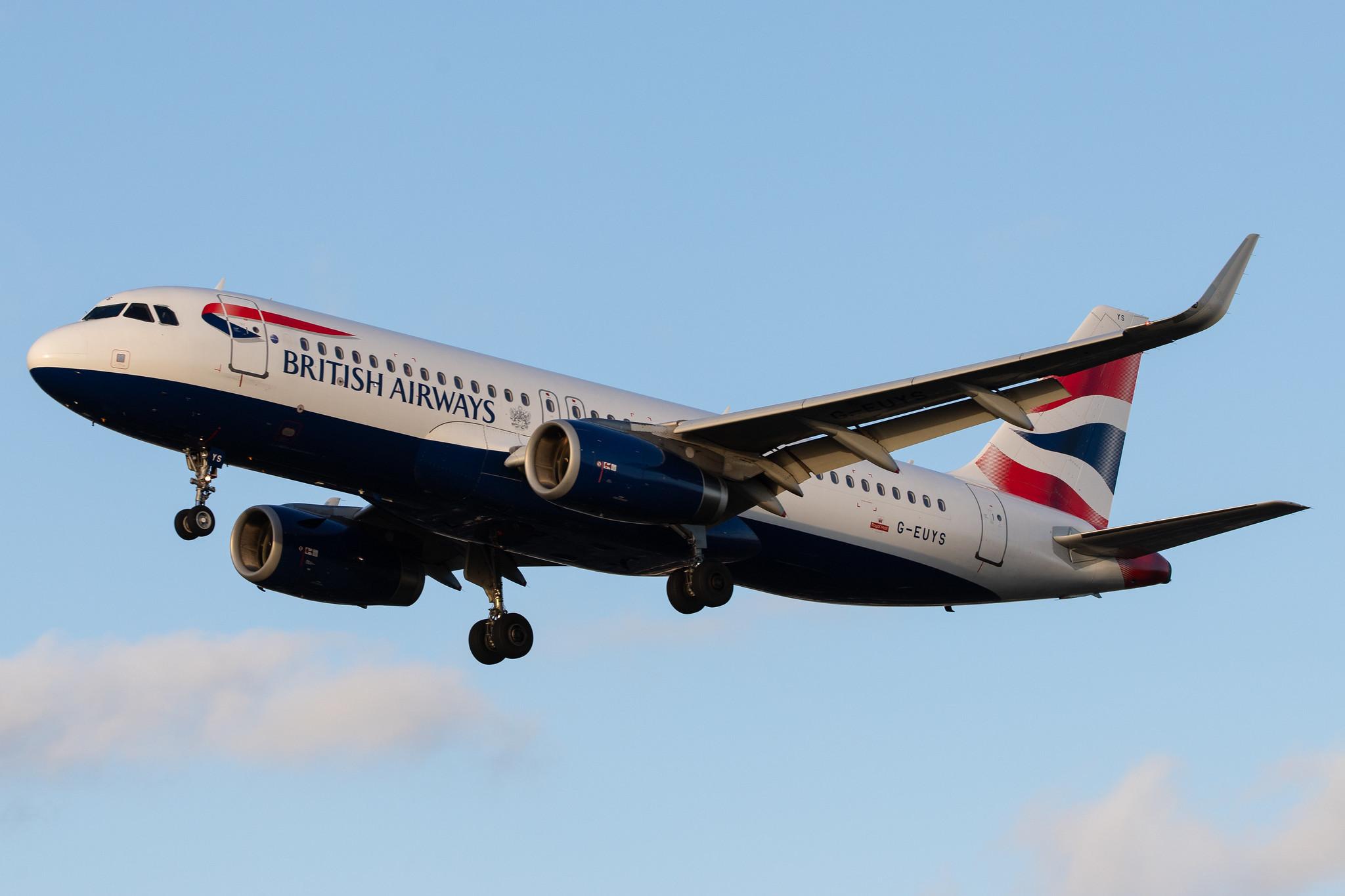 London Heathrow Airport: British Airways (BA / BAW) |  Airbus A320-232 A320 | G-EUYS | MSN 5948