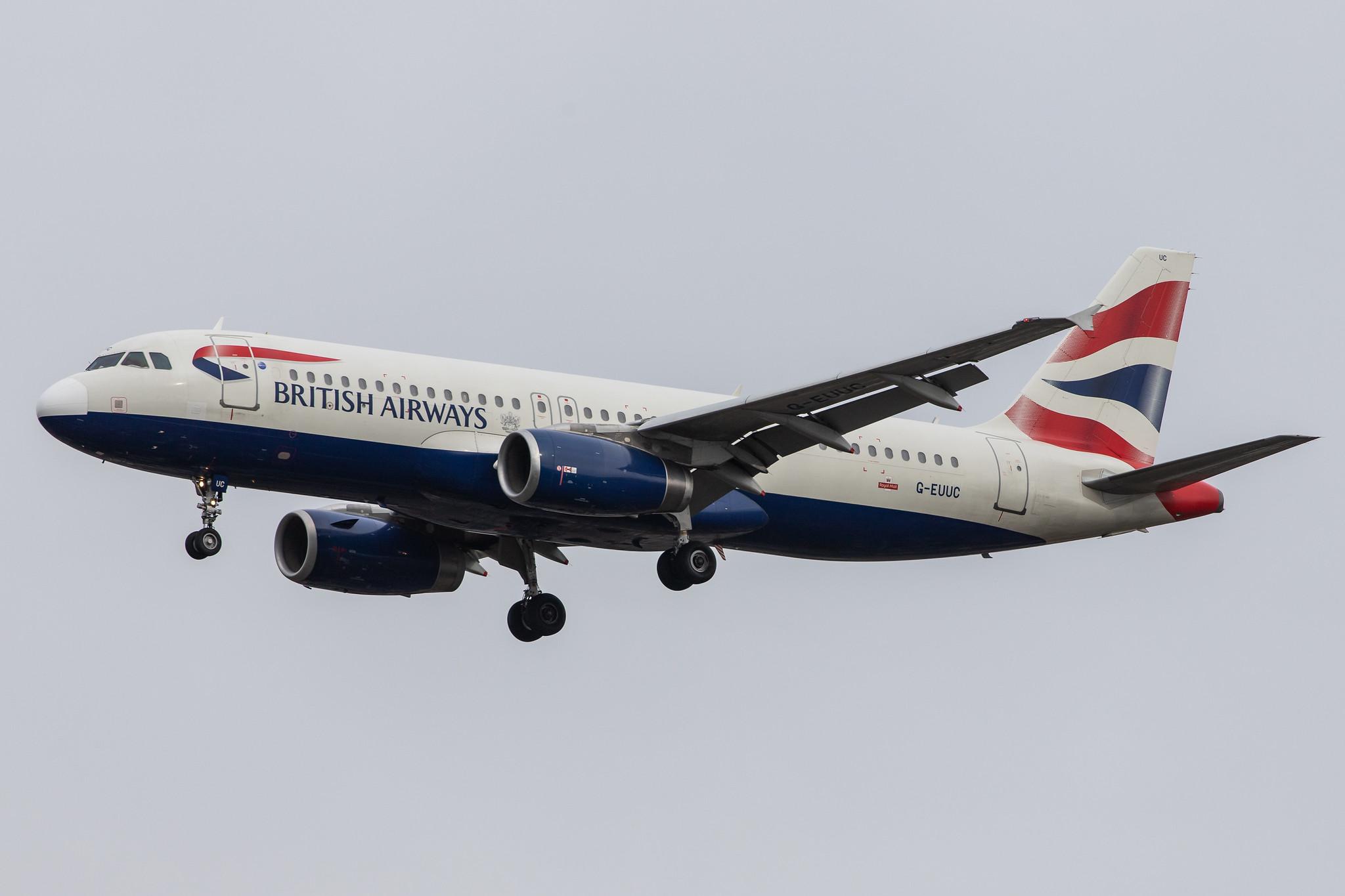 London Heathrow Airport: British Airways (BA / BAW) |  Airbus A320-232 A320 | G-EUUC | MSN 1696