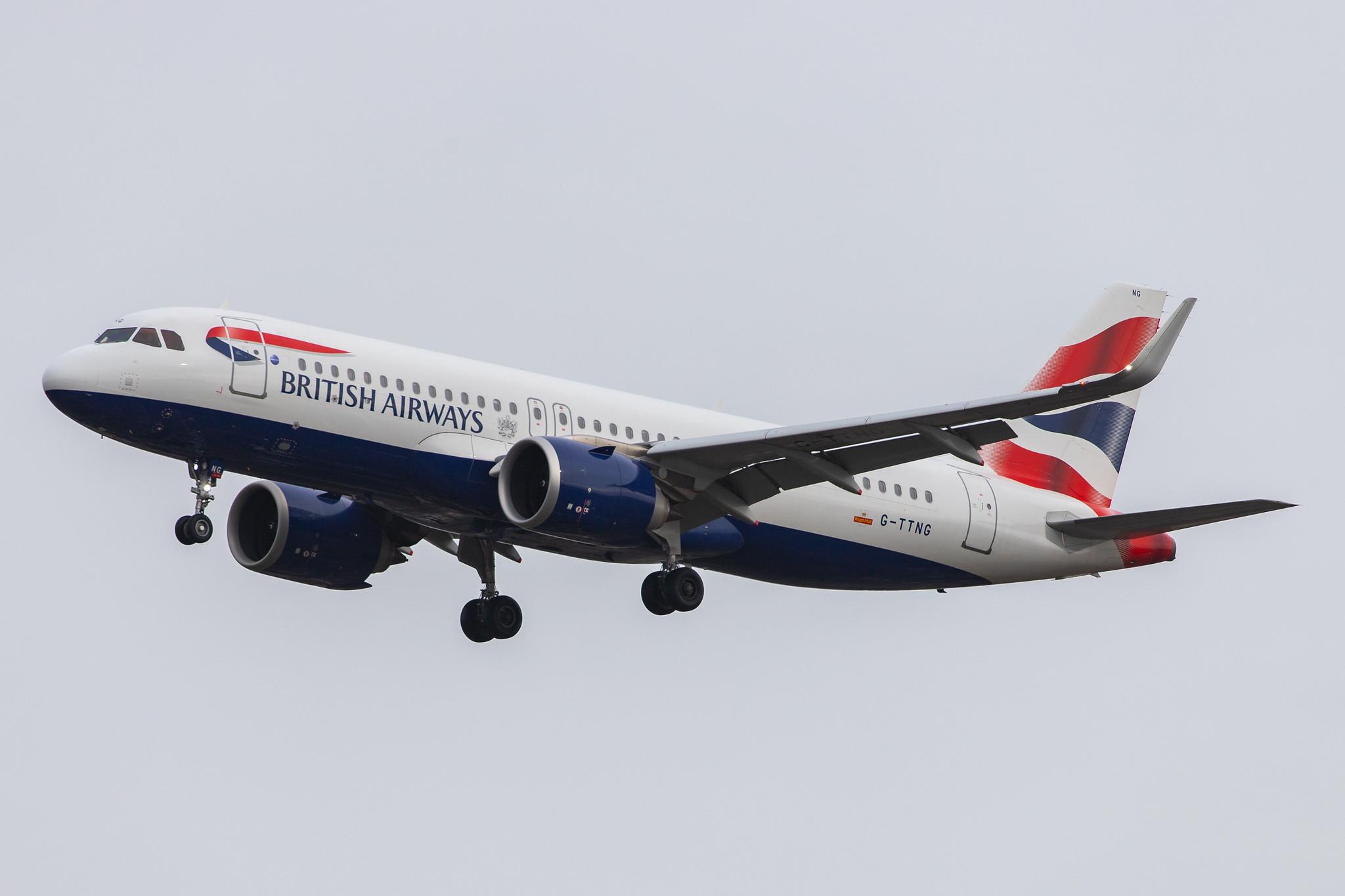 London Heathrow Airport: British Airways (BA / BAW) |  Airbus A320-251N A20N | G-TTNG | MSN 8431