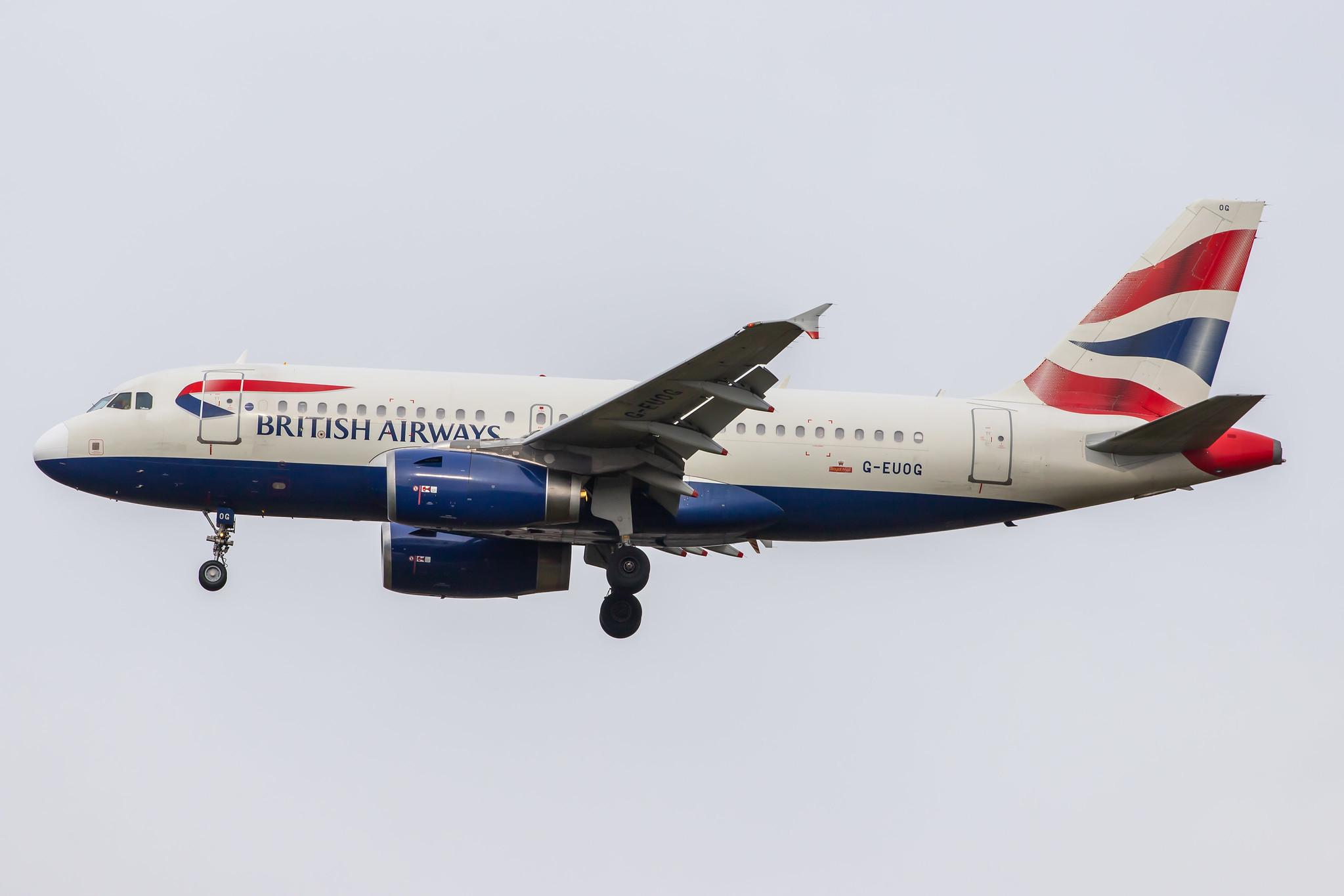 London Heathrow Airport: British Airways (BA / BAW) |  Airbus A319-131 A319 | G-EUOG | MSN 1594