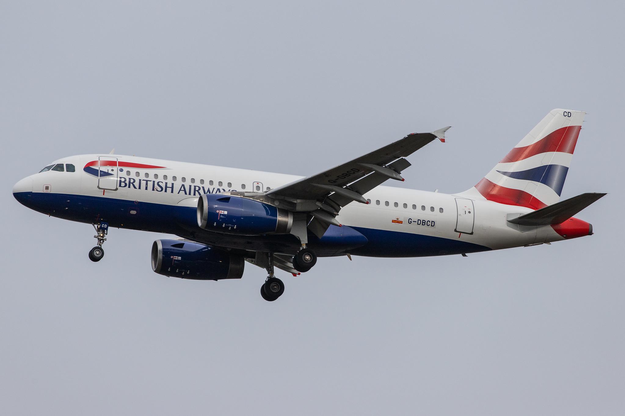 London Heathrow Airport: British Airways (BA / BAW) |  Airbus A319-131 A319 | G-DBCD | MSN 2389