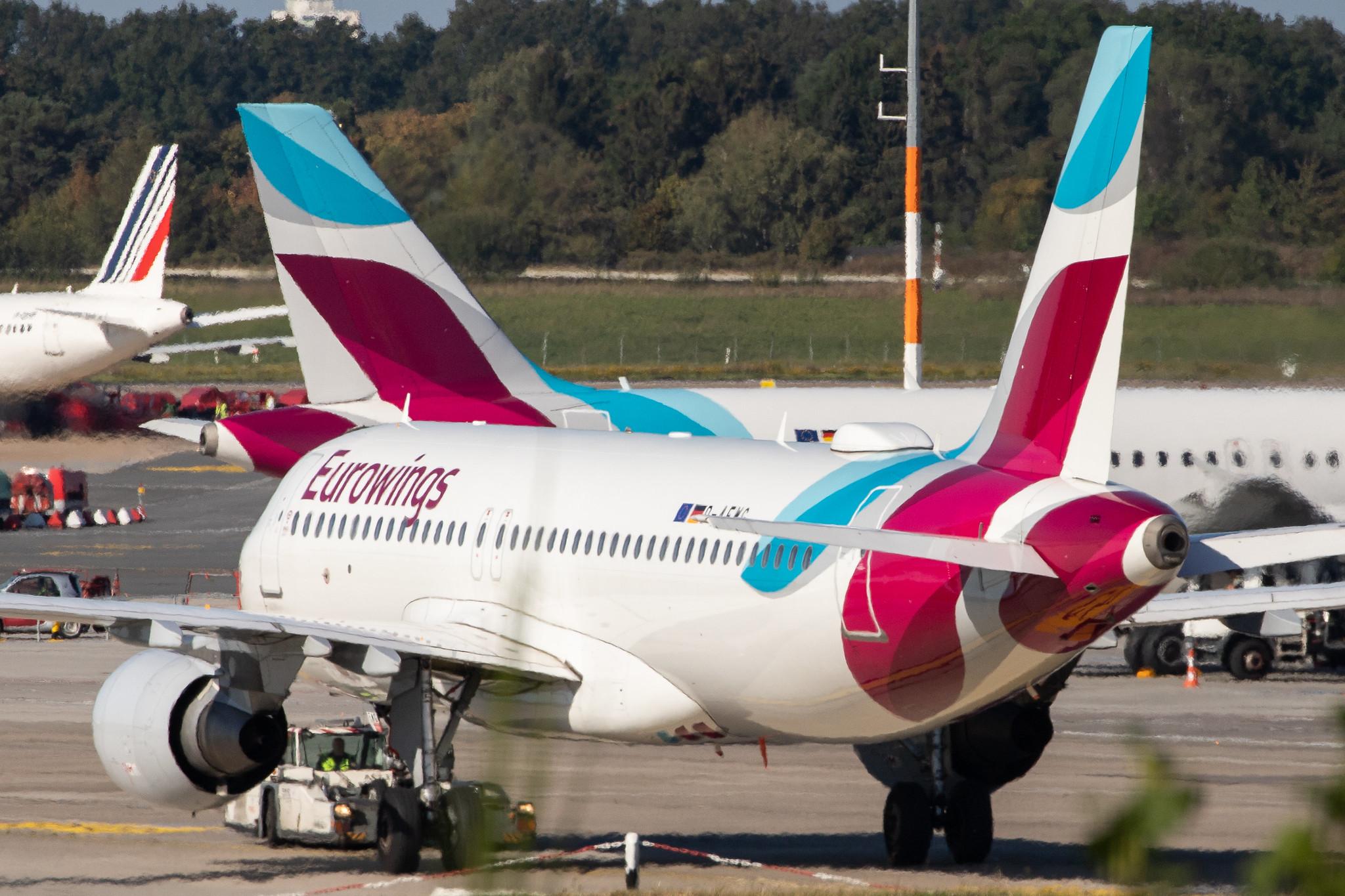 Hamburg Airport: Eurowings (EW / EWG) |  Livery: Visit Sweden/Göteborg Livery |  Airbus A320-214 A320 | D-AEWG | MSN 7121