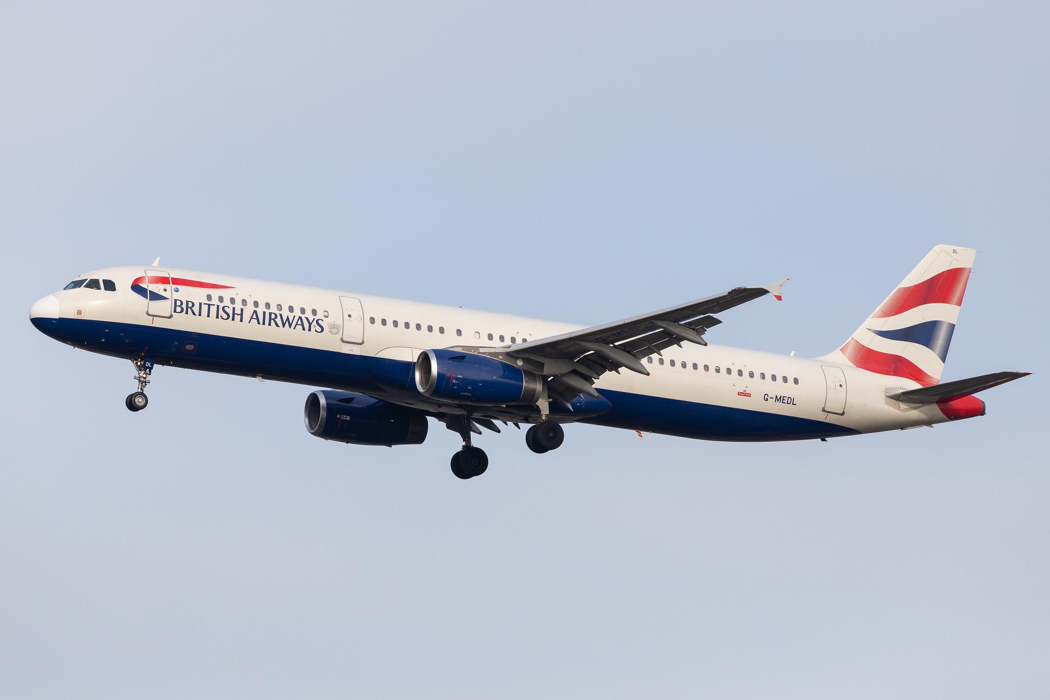 London Heathrow Airport: British Airways (BA / BAW) |  Airbus A321-231 A321 | G-MEDL | MSN 2653