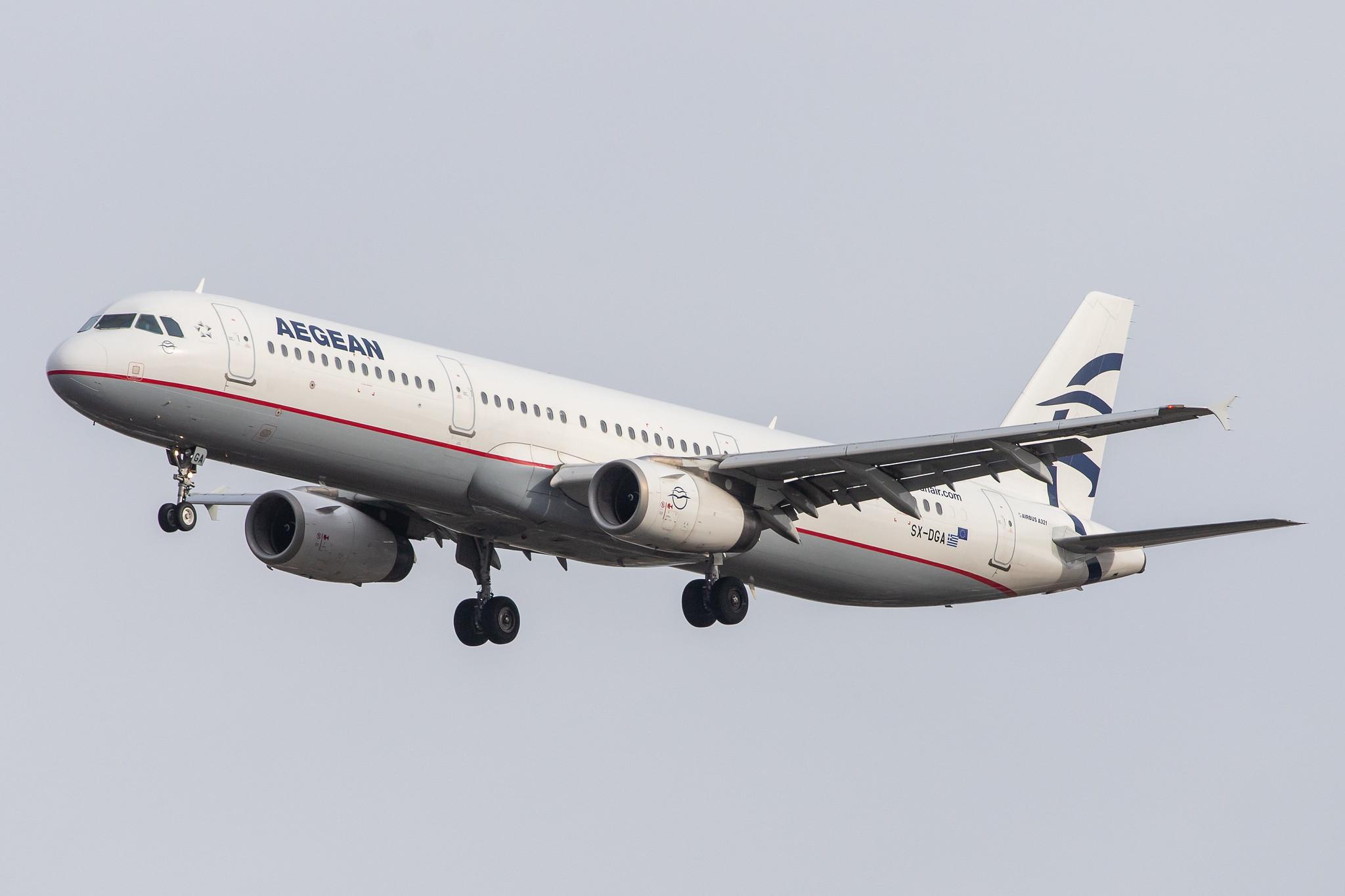 London Heathrow Airport: Aegean Airlines (A3 / AEE) |  Airbus A321-231 A321 | SX-DGA | MSN 3878