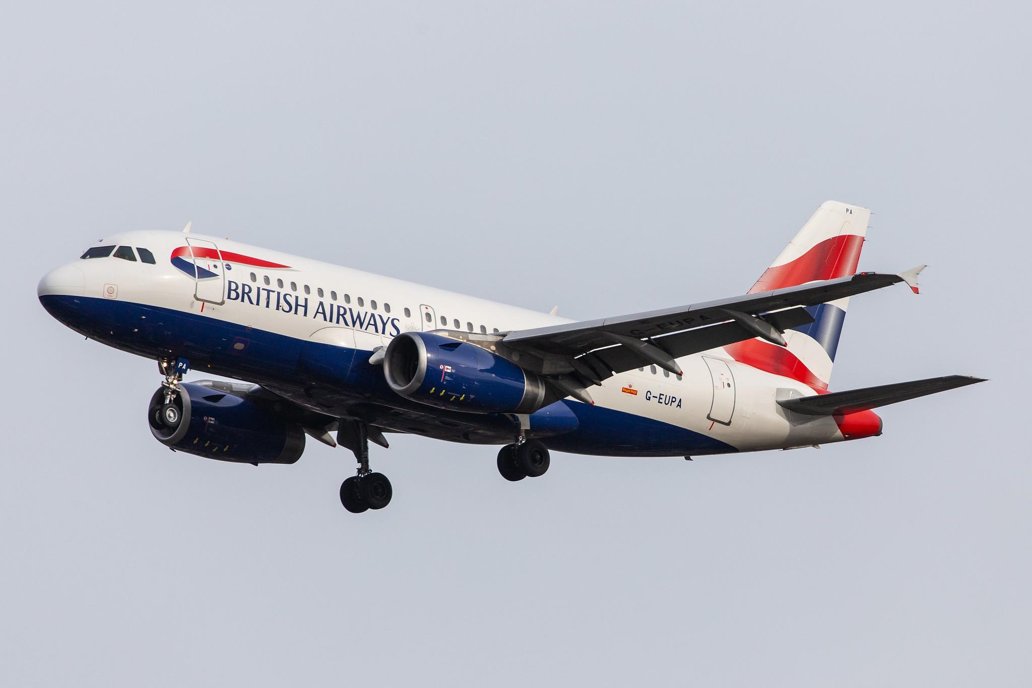 London Heathrow Airport: British Airways (BA / BAW) |  Airbus A319-131 A319 | G-EUPA | MSN 1082
