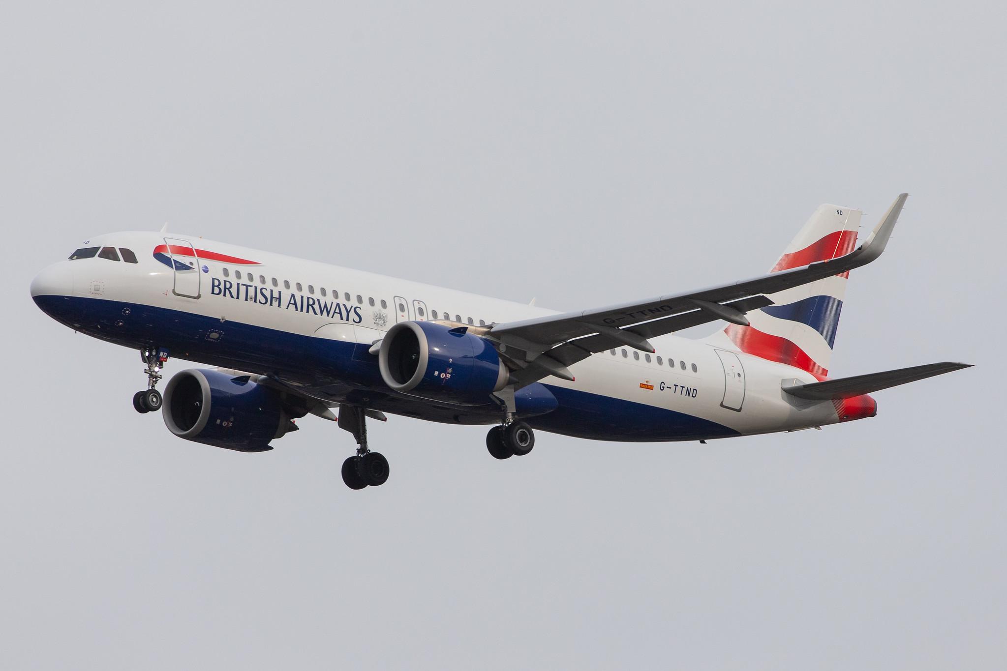 London Heathrow Airport: British Airways (BA / BAW) |  Airbus A320-251N A20N | G-TTND | MSN 8308