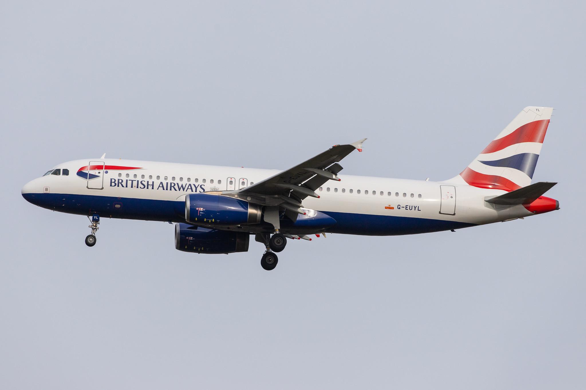 London Heathrow Airport: British Airways (BA / BAW) |  Airbus A320-232 A320 | G-EUYL | MSN 4725