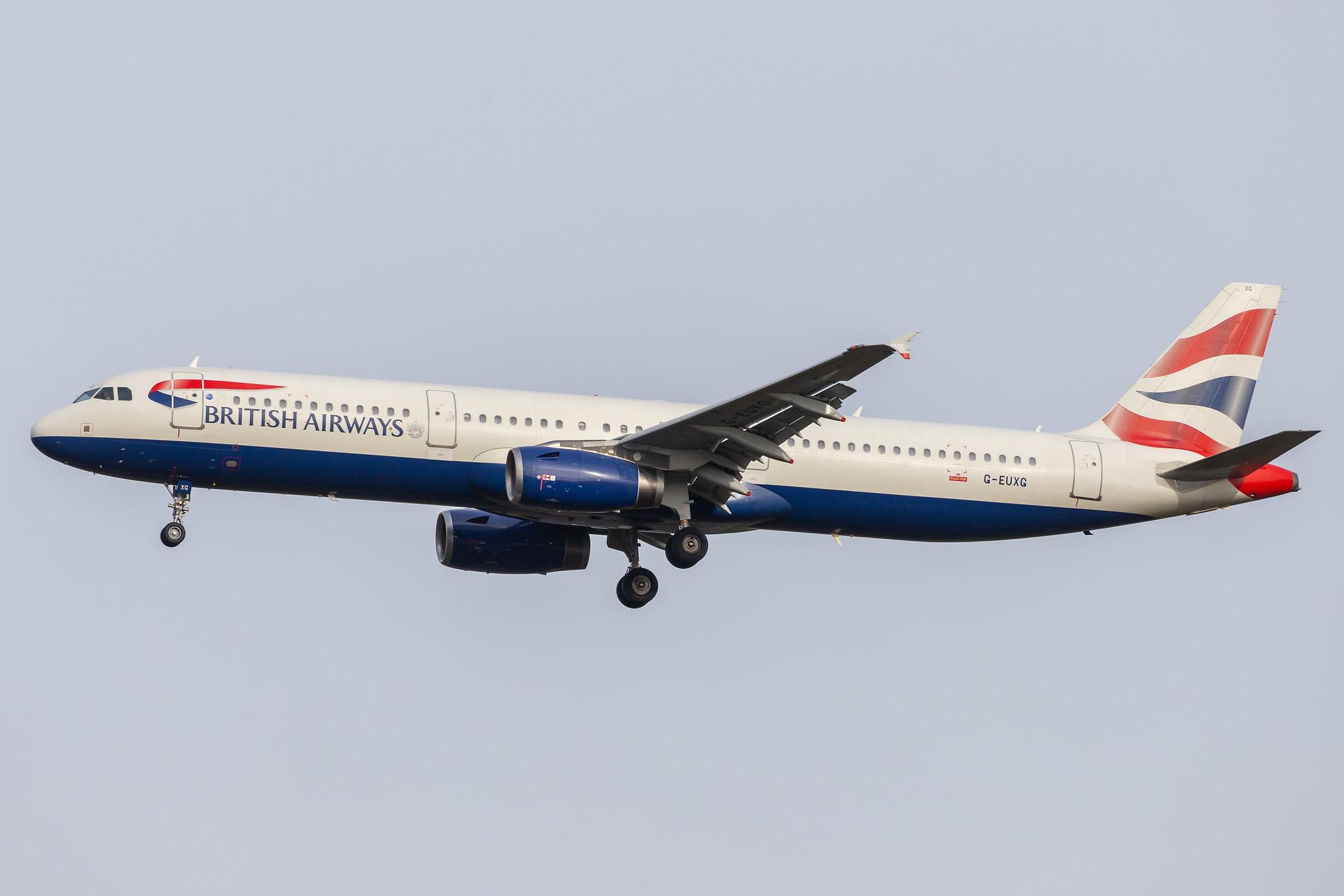 London Heathrow Airport: British Airways (BA / BAW) |  Airbus A321-231 A321 | G-EUXG | MSN 2351