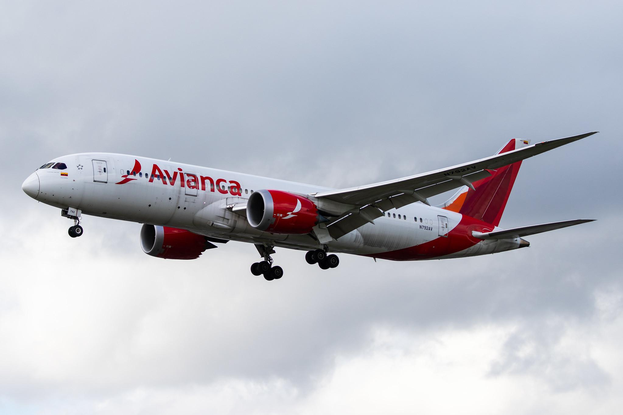 London Heathrow Airport: Avianca (AV / AVA) |  Boeing 787-8 Dreamliner B788 | N792AV | MSN 37510