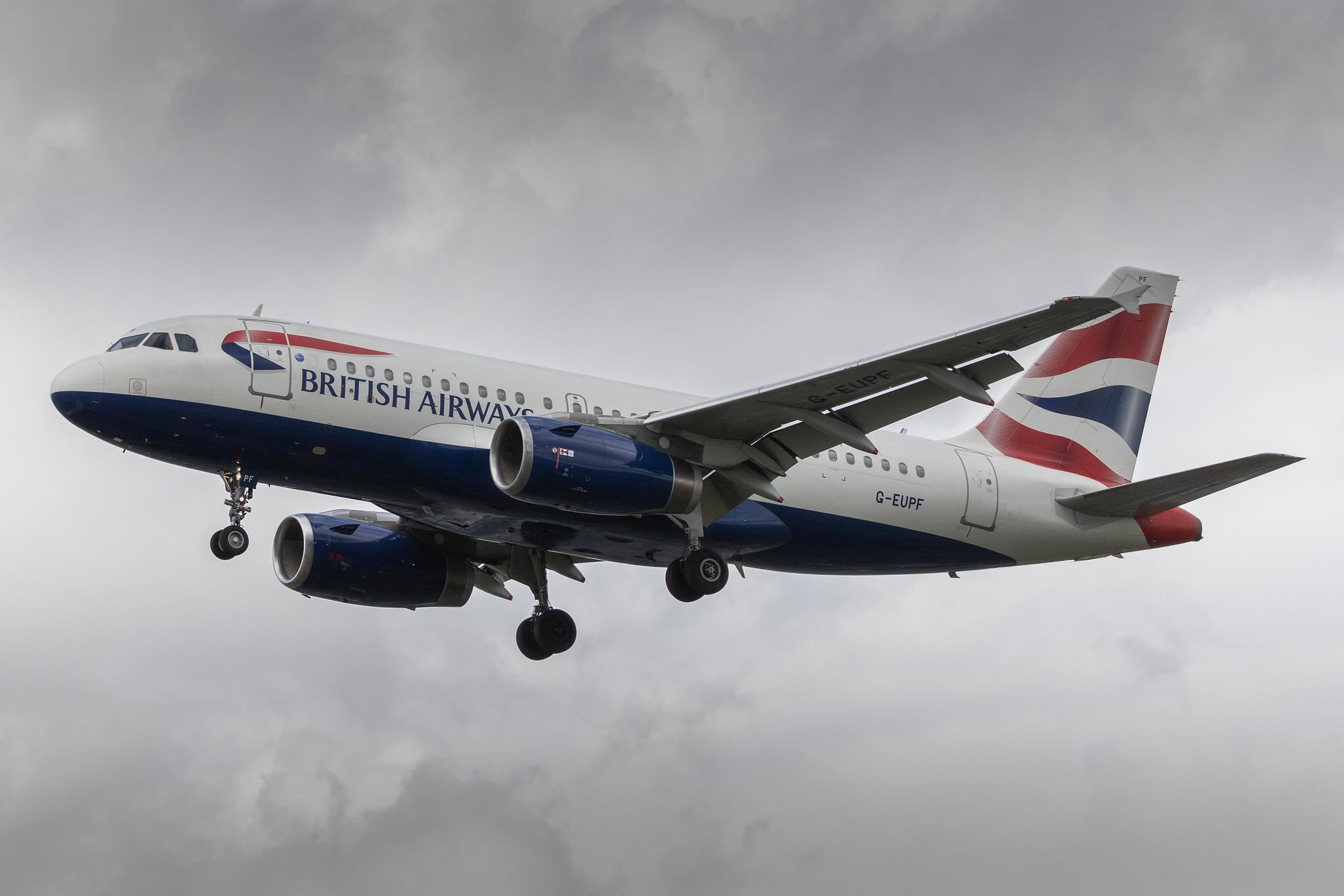 London Heathrow Airport: British Airways (BA / BAW) |  Airbus A319-131 A319 | G-EUPF | MSN 1197