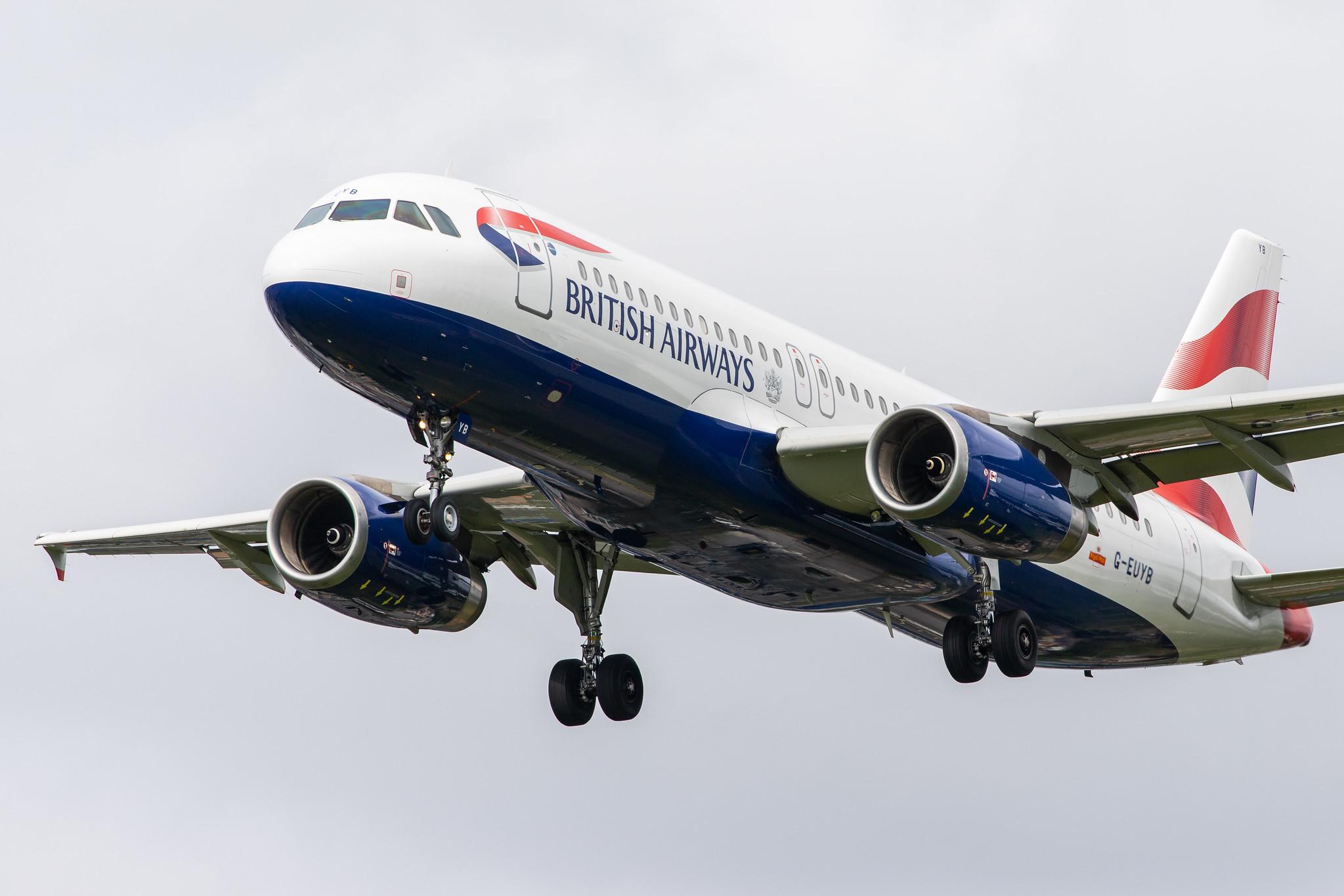 London Heathrow Airport: British Airways (BA / BAW) |  Airbus A320-232 A320 | G-EUYB | MSN 3703