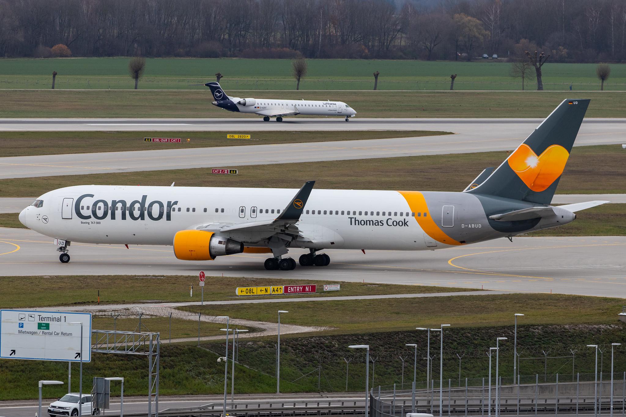 Munich Airport: Condor (DE / CFG) |  Boeing 767-330(ER) B763 | D-ABUD | MSN 26983