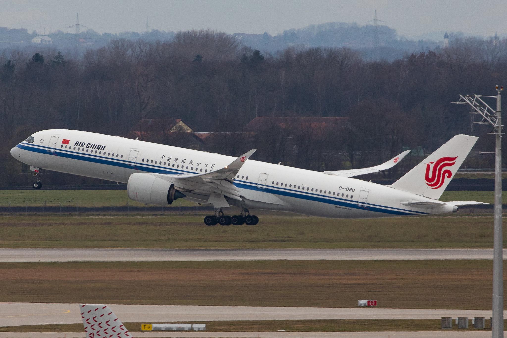 Munich Airport: Air China (CA / CCA) |  Airbus A350-941 A359 | B-1080 | MSN 247