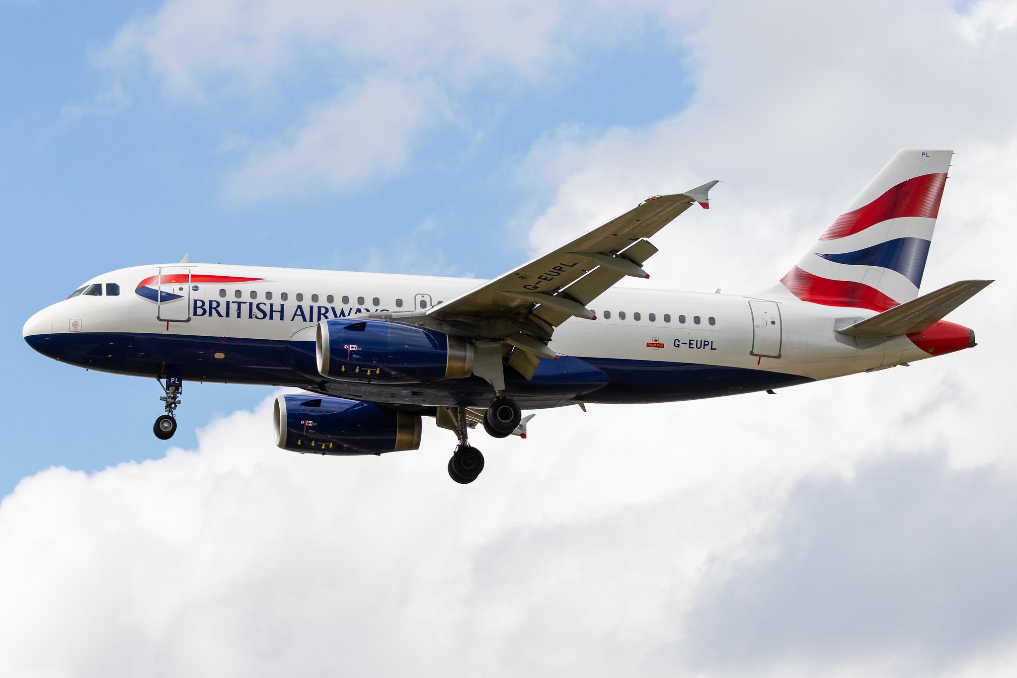London Heathrow Airport: British Airways (BA / BAW) |  Airbus A319-131 A319 | G-EUPL | MSN 1239