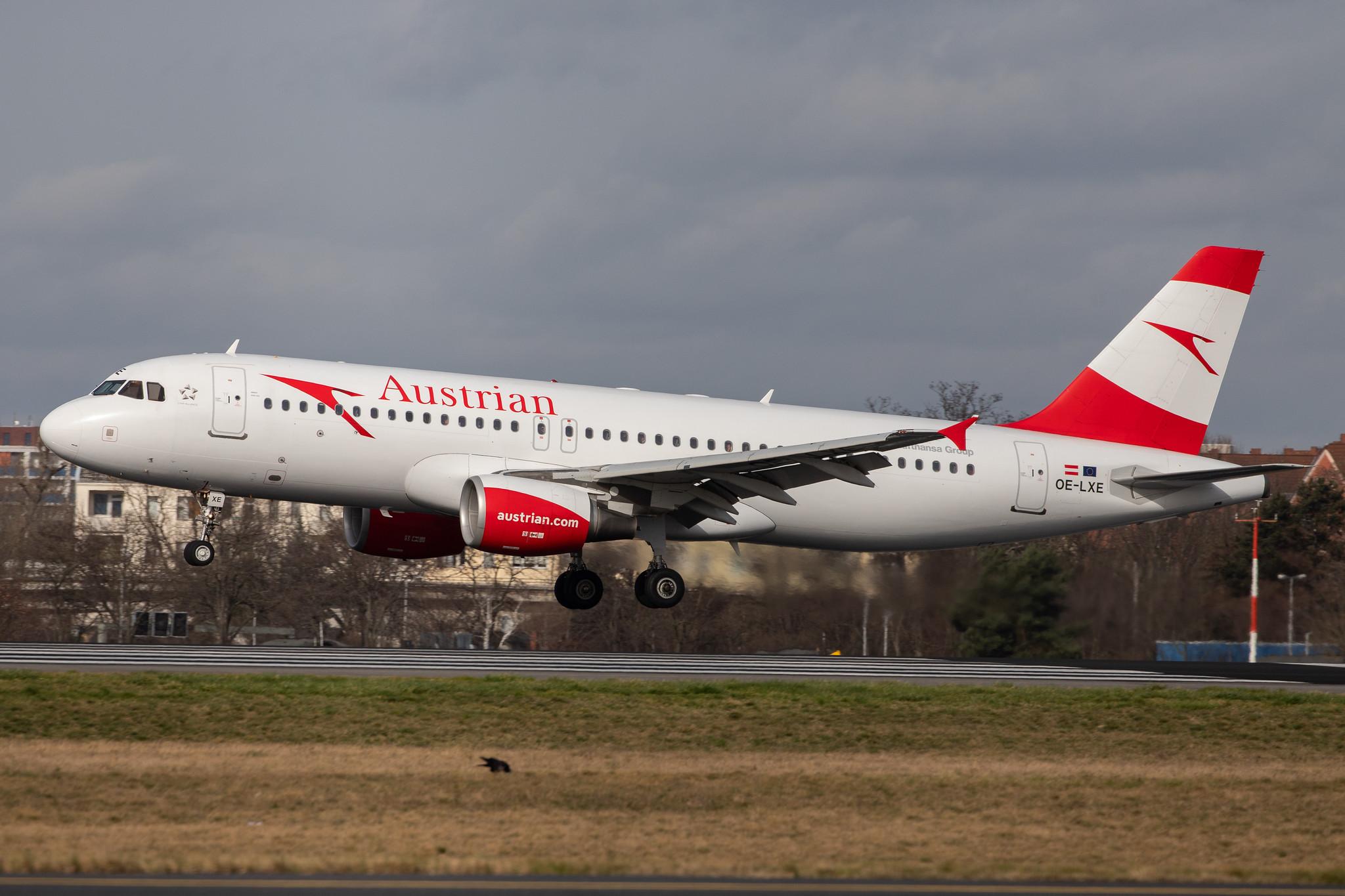 Flughafen Berlin Tegel (TXL): Austrian Airlines (OS / AUA) |  Airbus A320-216 A320 | OE-LXE | MSN 3532
