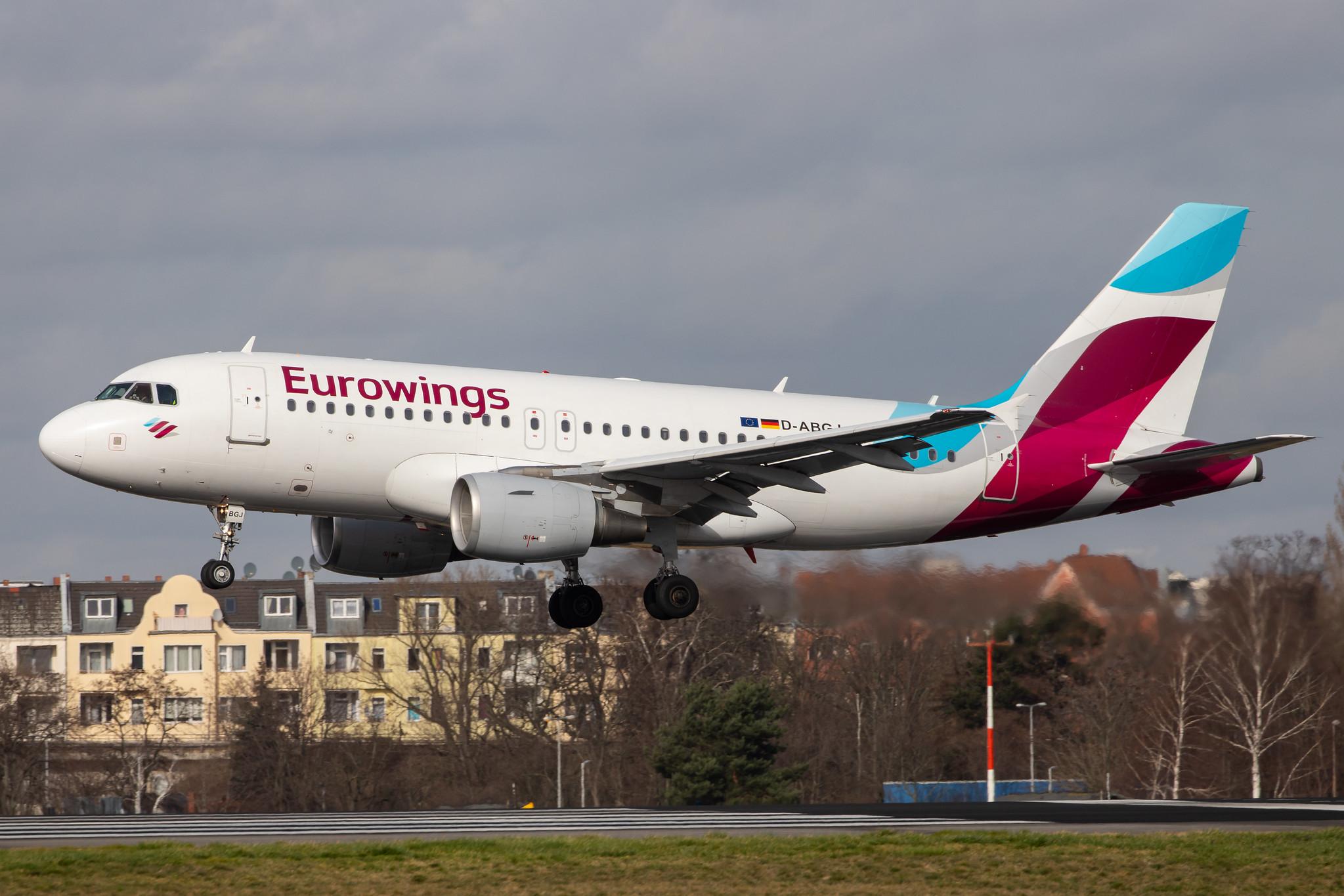 Flughafen Berlin Tegel (TXL): Eurowings (EW / EWG) | Operator: Germanwings |  Airbus A319-112 A319 | D-ABGJ | MSN 3415