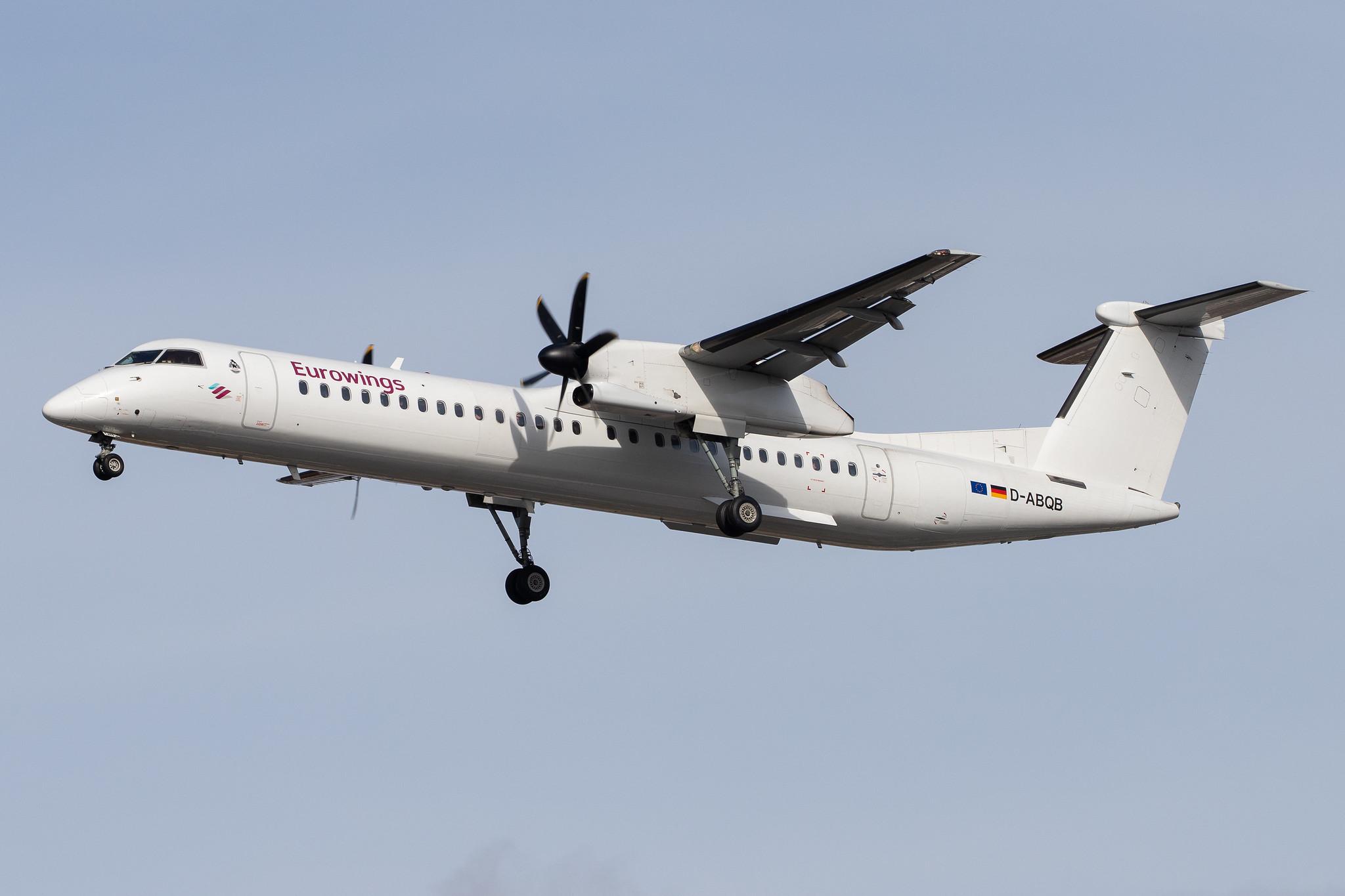 Flughafen Berlin Tegel (TXL): Eurowings (EW / EWG) | Operator: Luftfahrtgesellschaft Walter |  De Havilland Canada Dash 8-400 DH8D | D-ABQB | MSN 4226