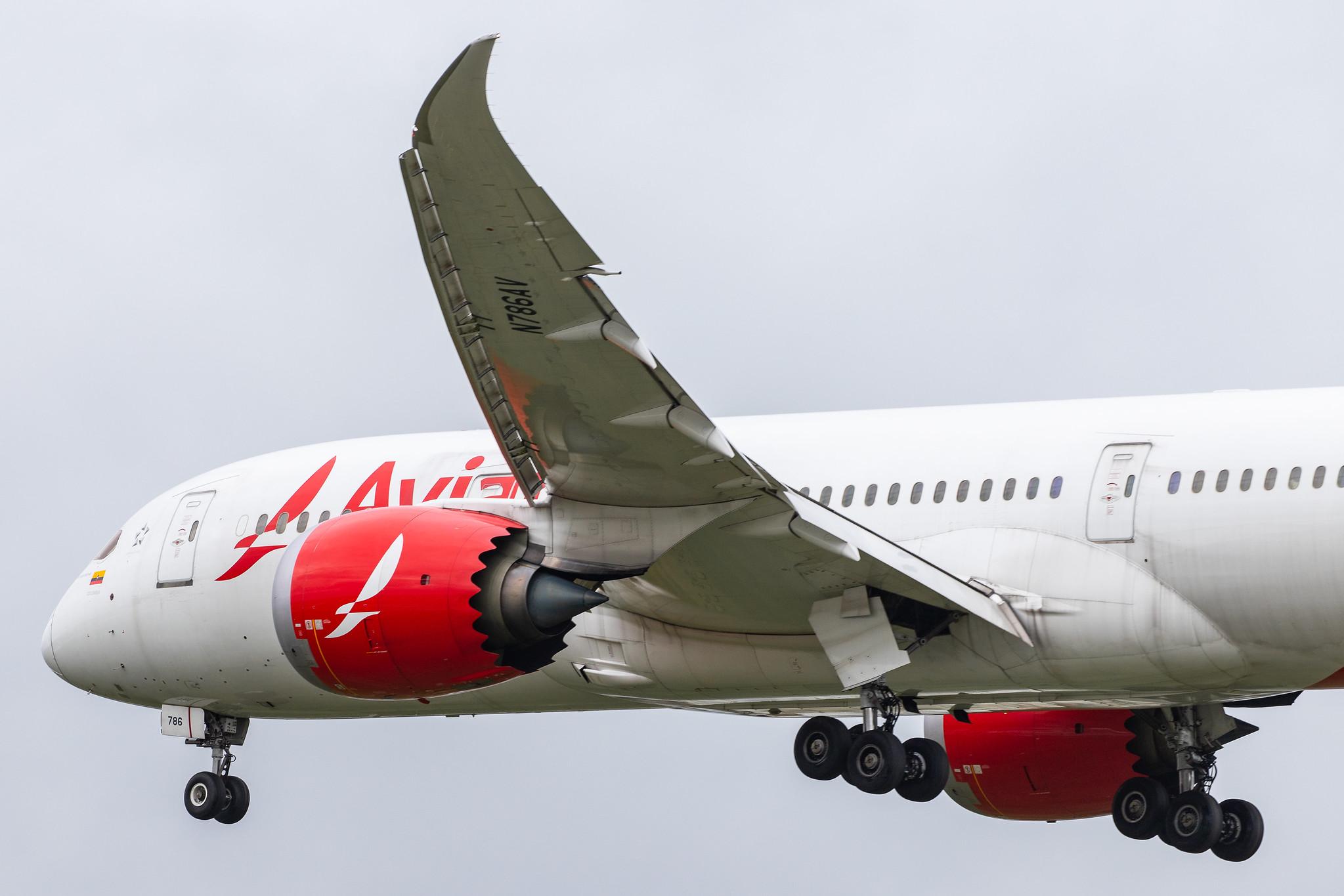 London Heathrow Airport: Avianca (AV / AVA) |  Boeing 787-8 Dreamliner B788 | N786AV | MSN 37508