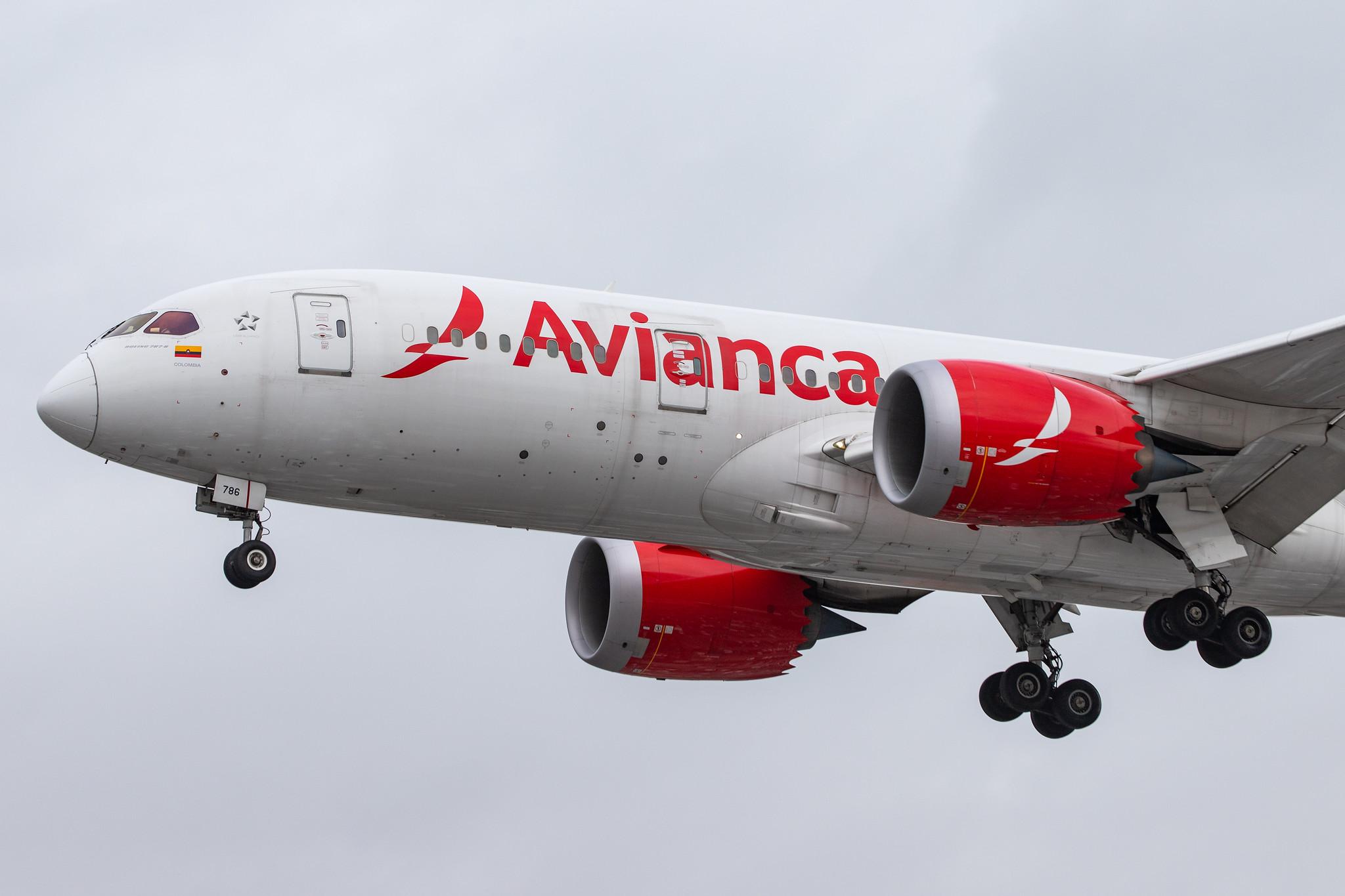 London Heathrow Airport: Avianca (AV / AVA) |  Boeing 787-8 Dreamliner B788 | N786AV | MSN 37508