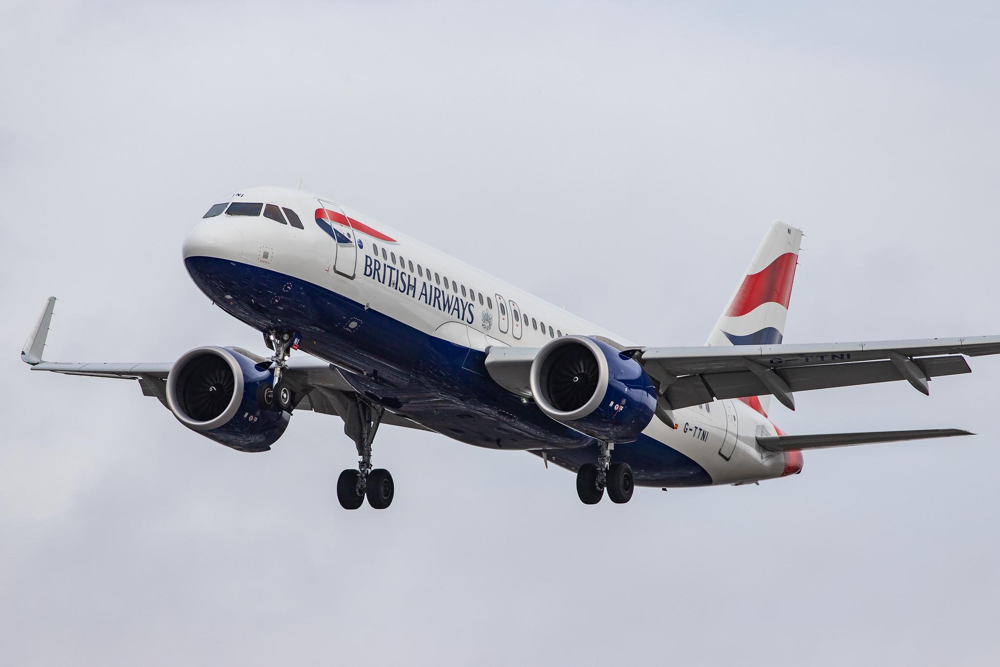London Heathrow Airport: British Airways (BA / BAW) |  Airbus A320-251N A20N | G-TTNI | MSN 8767
