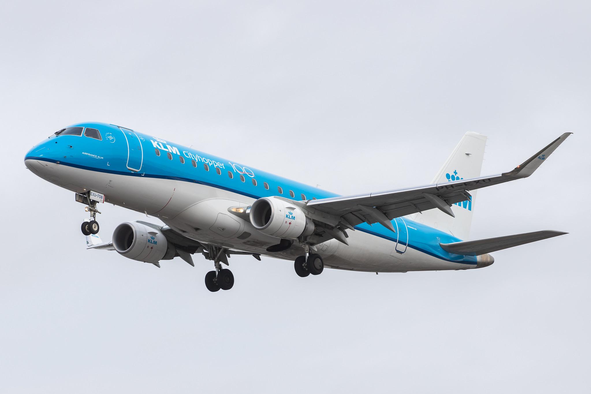 London Heathrow Airport: KLM (KL / KLM) | Operator: KLM Cityhopper |  Embraer E175STD E75L | PH-EXU | MSN 17000708