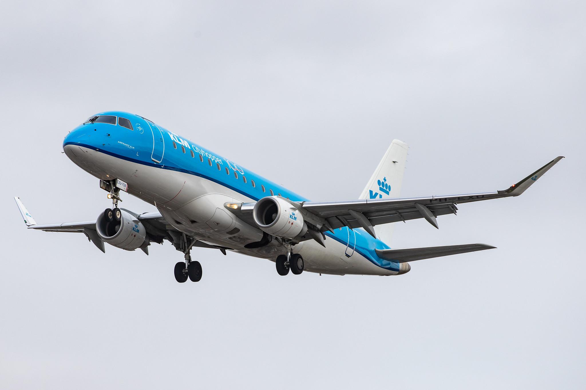 London Heathrow Airport: KLM (KL / KLM) | Operator: KLM Cityhopper |  Embraer E175STD E75L | PH-EXU | MSN 17000708