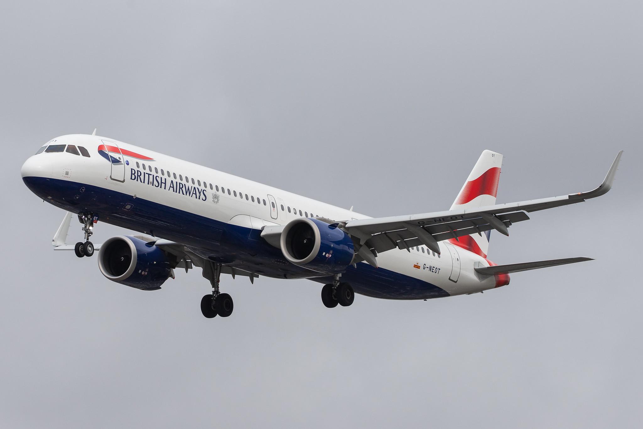 London Heathrow Airport: British Airways (BA / BAW) |  Airbus A321-251NX A21N | G-NEOT | MSN 8718