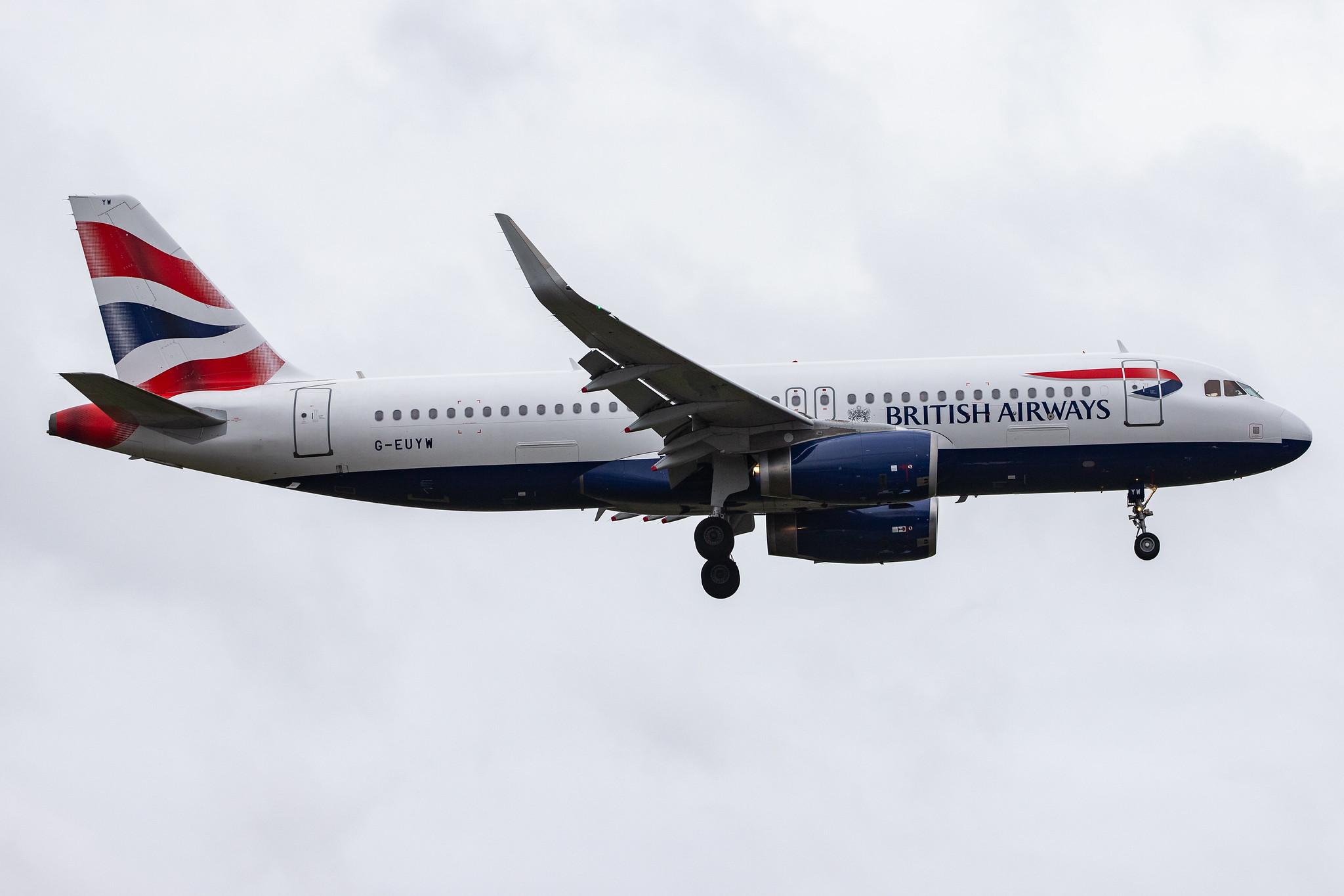 London Heathrow Airport: British Airways (BA / BAW) |  Airbus A320-232 A320 | G-EUYW | MSN 6129