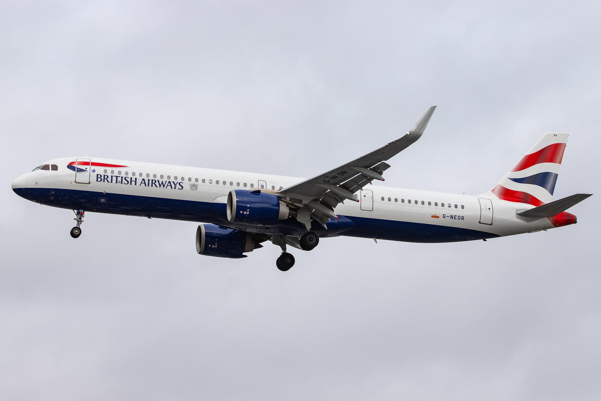 London Heathrow Airport: British Airways (BA / BAW) |  Airbus A321-251NX A21N | G-NEOR | MSN 8526