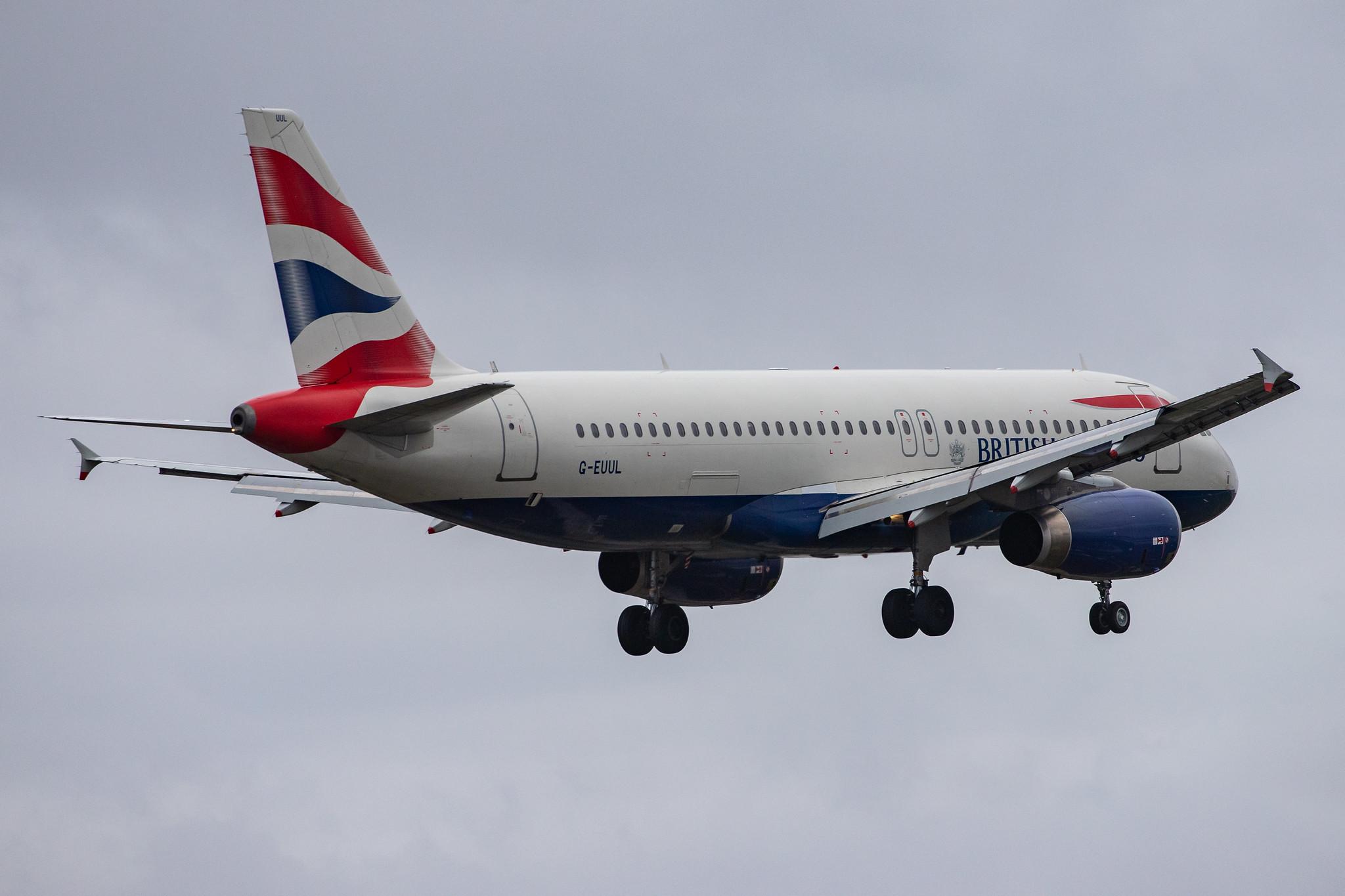 London Heathrow Airport: British Airways (BA / BAW) |  Airbus A320-232 A320 | G-EUUL | MSN 1708