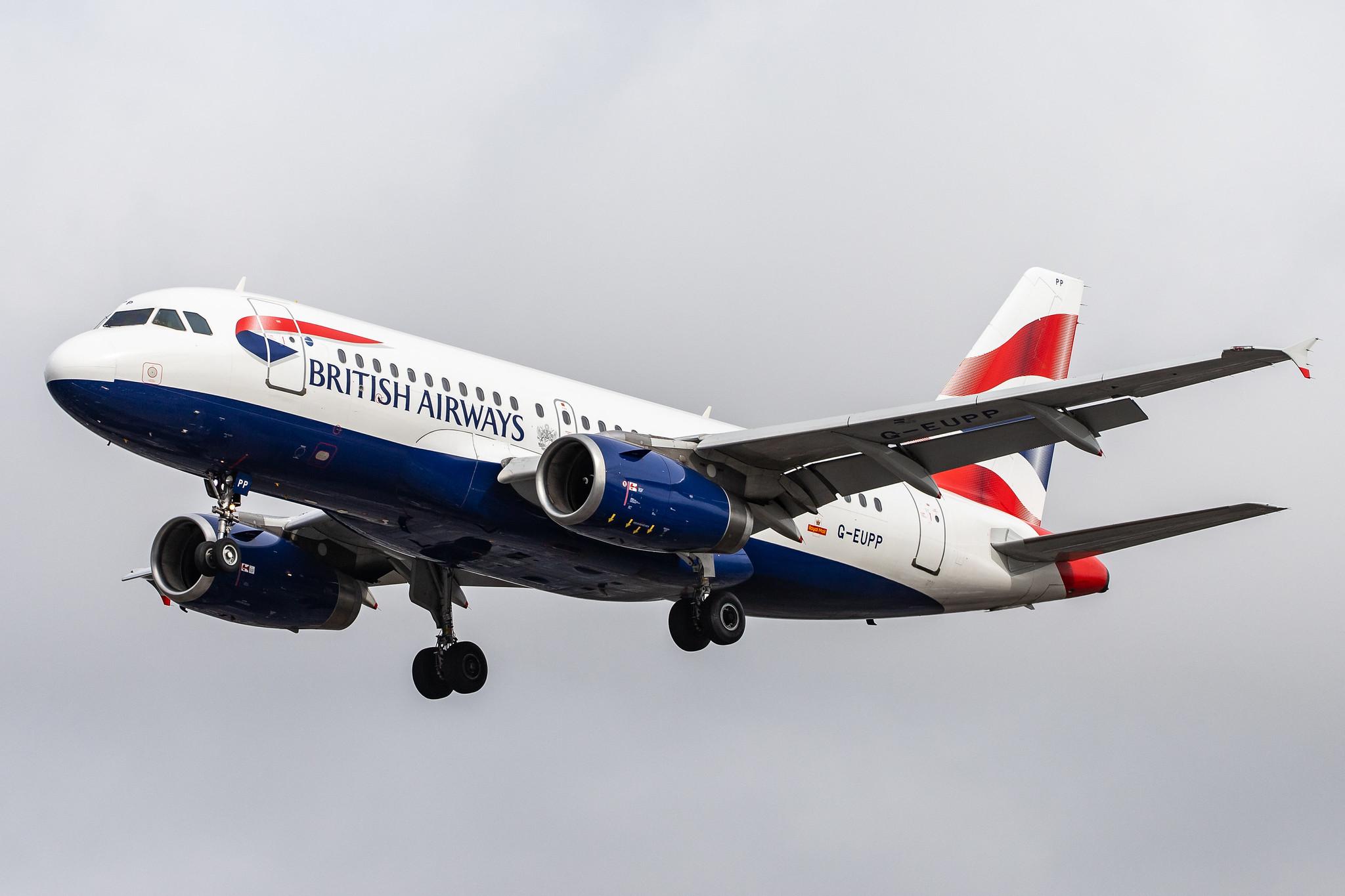 London Heathrow Airport: British Airways (BA / BAW) |  Airbus A319-131 A319 | G-EUPP | MSN 1295