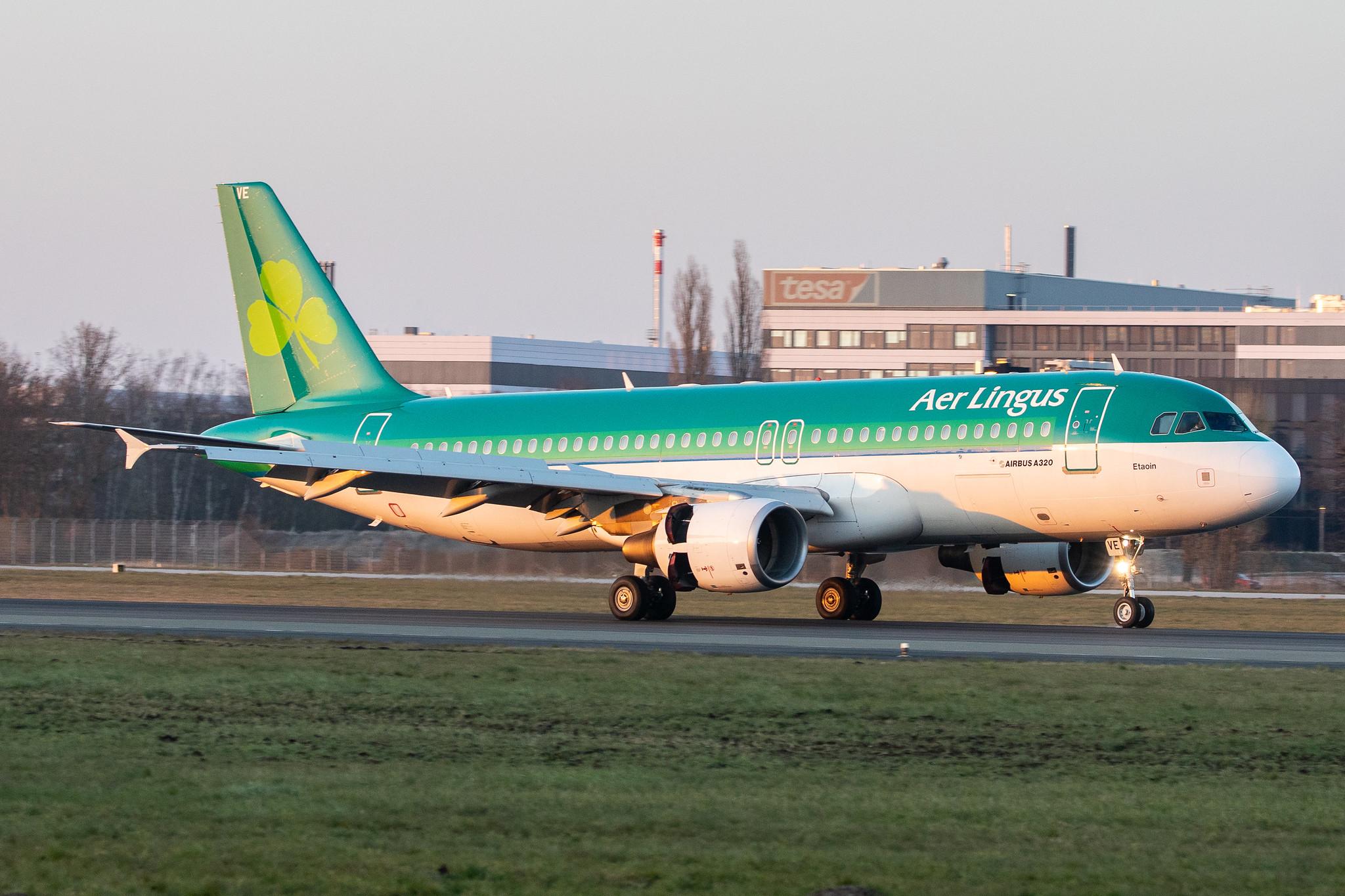 Hamburg Airport: Aer Lingus (EI / EIN) |  Airbus A320-214 A320 | EI-DVE | MSN 3129