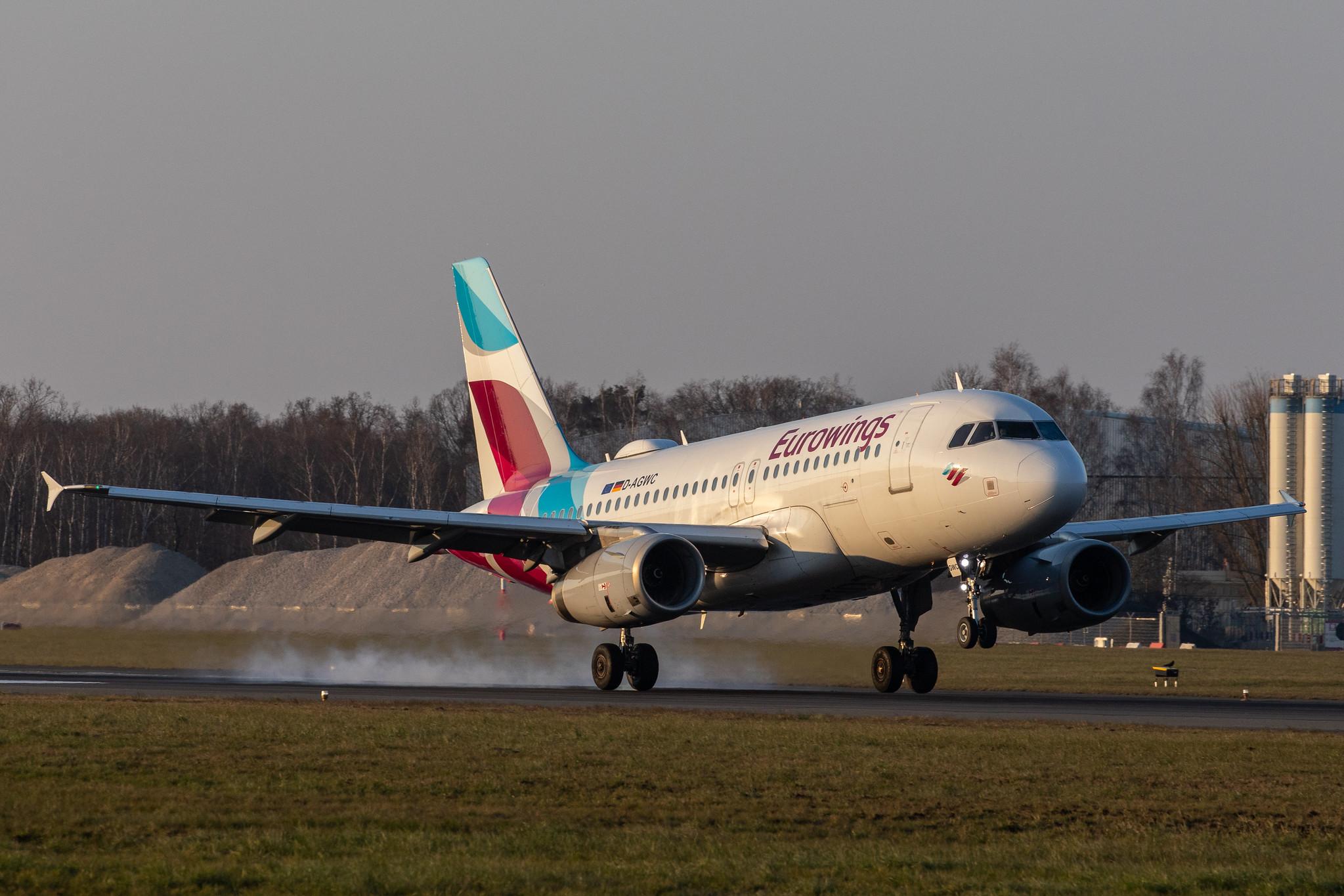 Hamburg Airport: Eurowings (EW / EWG) |  Airbus A319-132 A319 | D-AGWC | MSN 2976