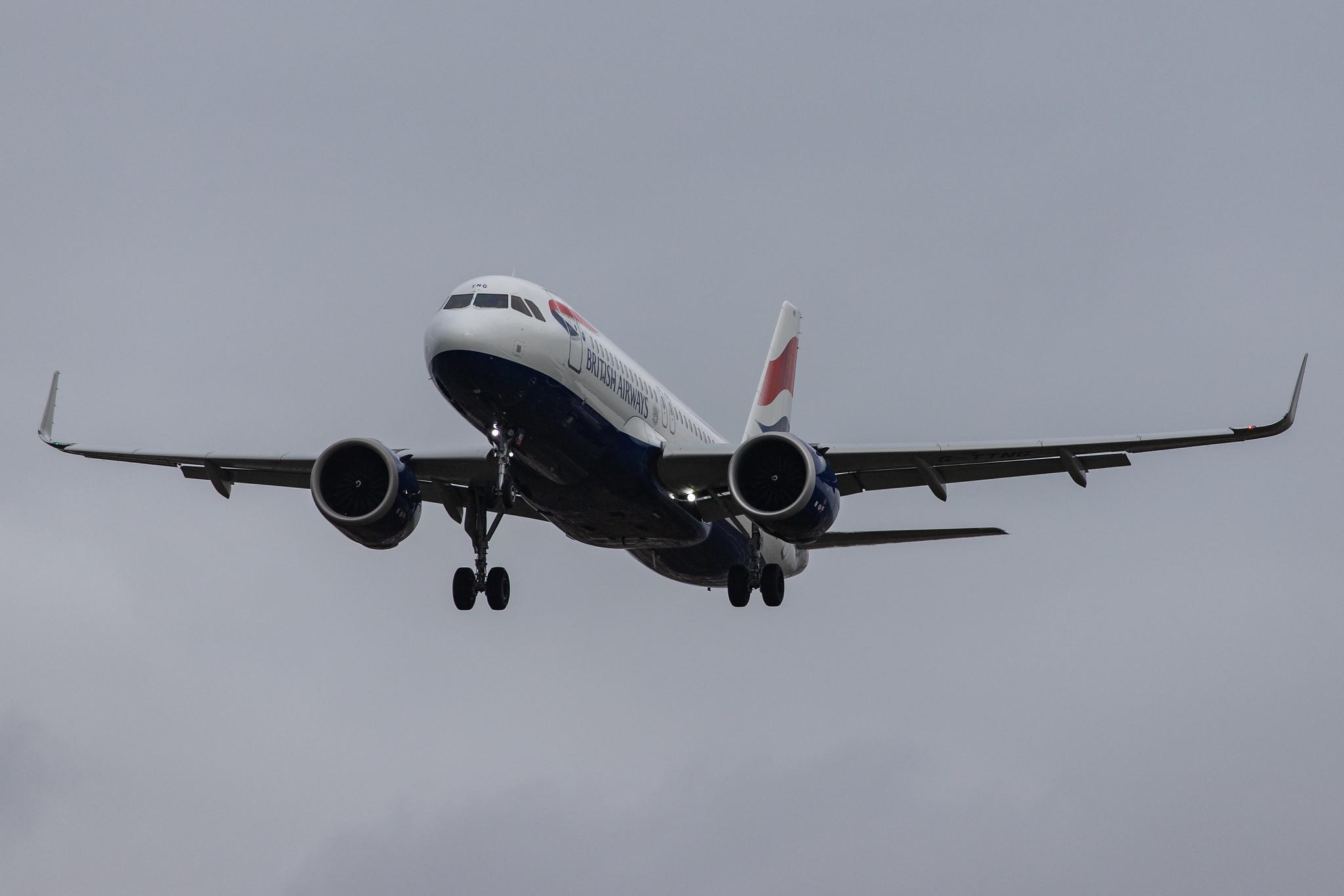 London Heathrow Airport: British Airways (BA / BAW) |  Airbus A320-251N A20N | G-TTNG | MSN 8431