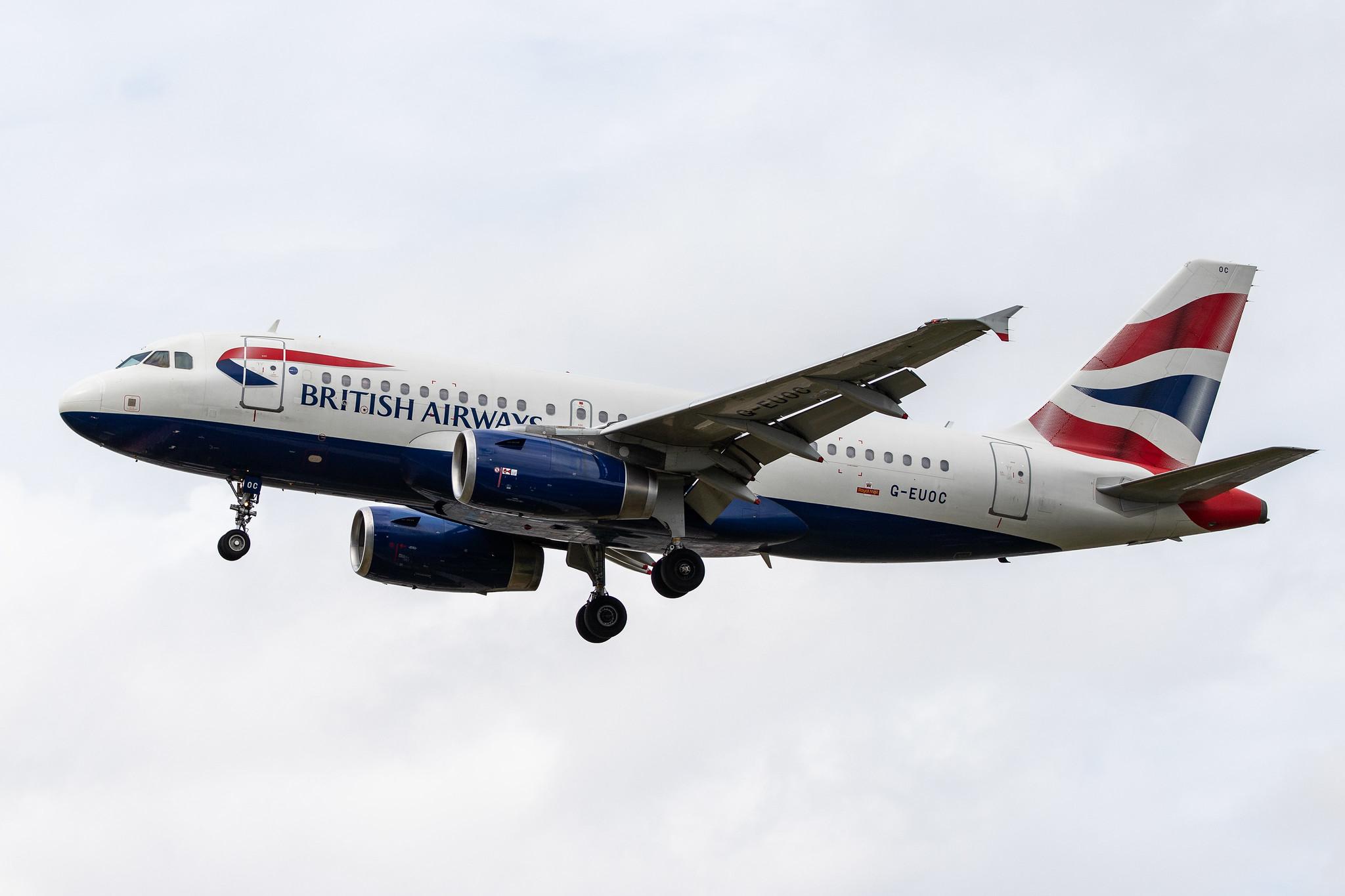 London Heathrow Airport: British Airways (BA / BAW) |  Airbus A319-131 A319 | G-EUOC | MSN 1537