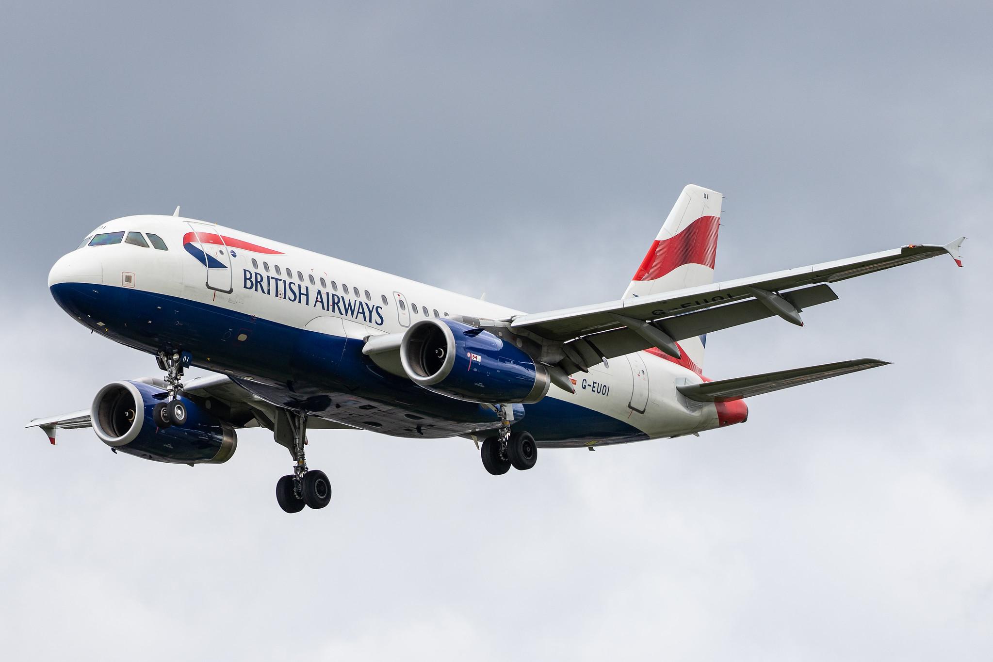 London Heathrow Airport: British Airways (BA / BAW) |  Airbus A319-131 A319 | G-EUOI | MSN 1606